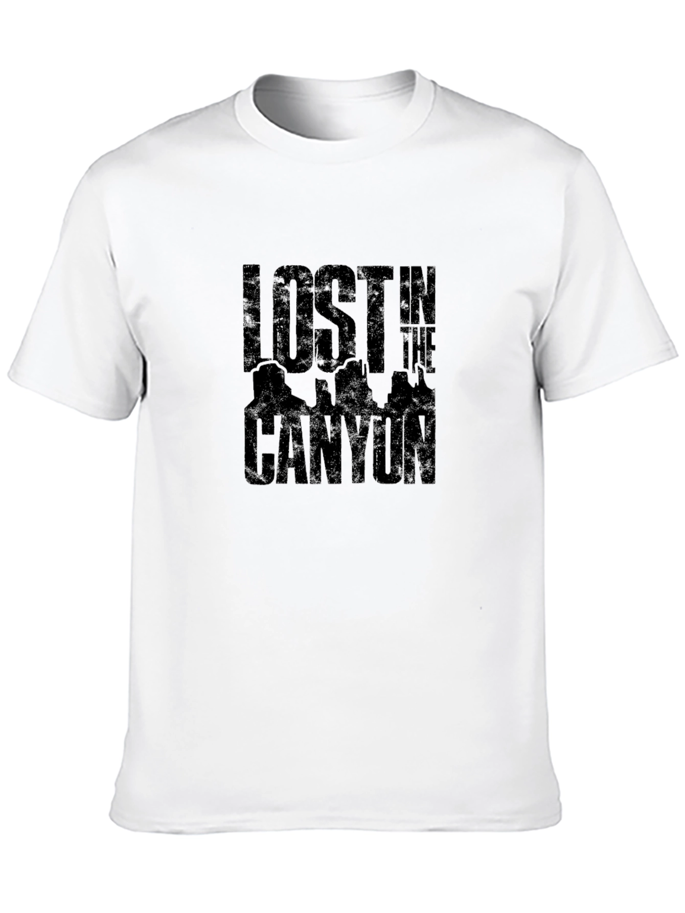 Lost in the Canyon Black Graphic Tee