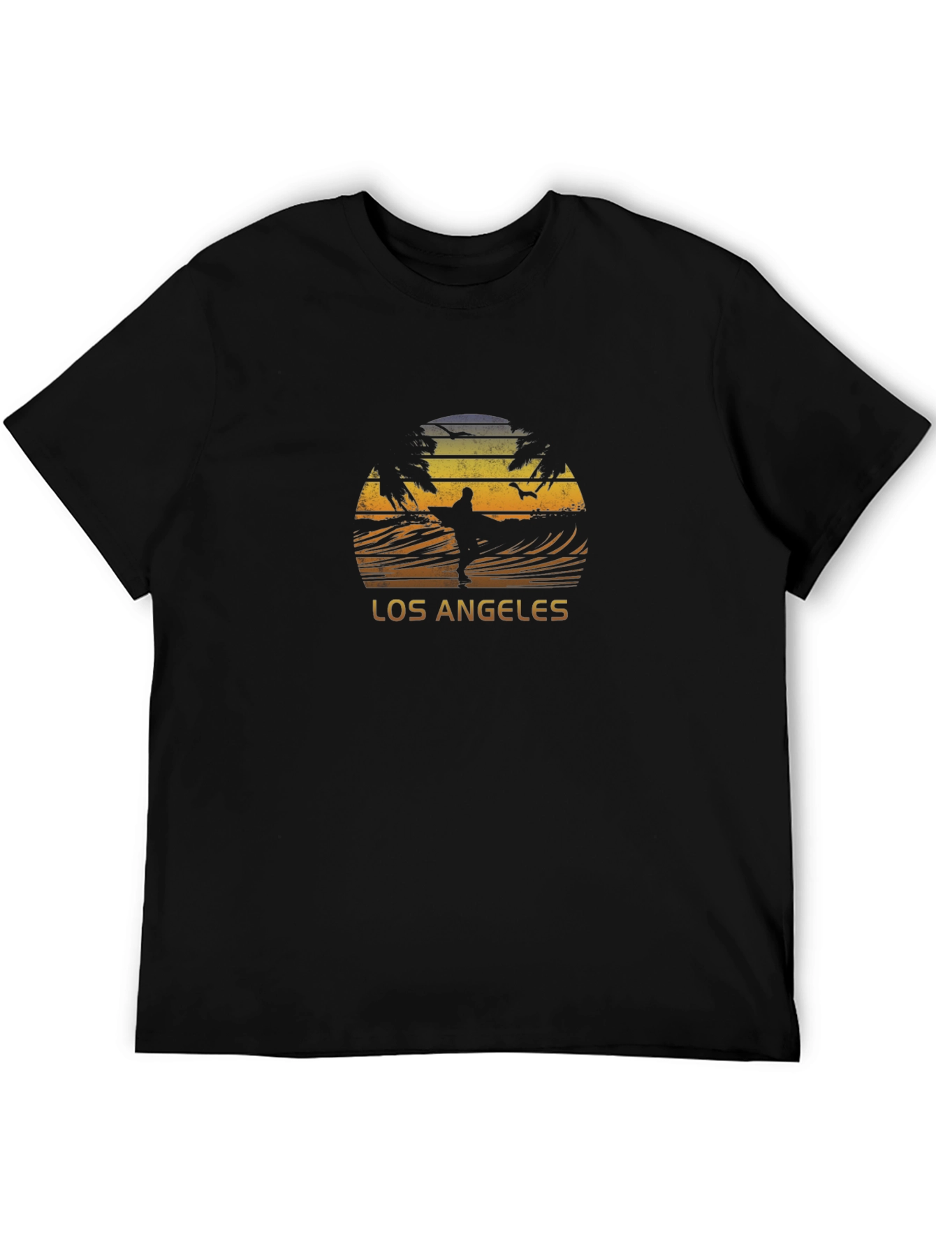 Los Angeles Surfer Black T-Shirt