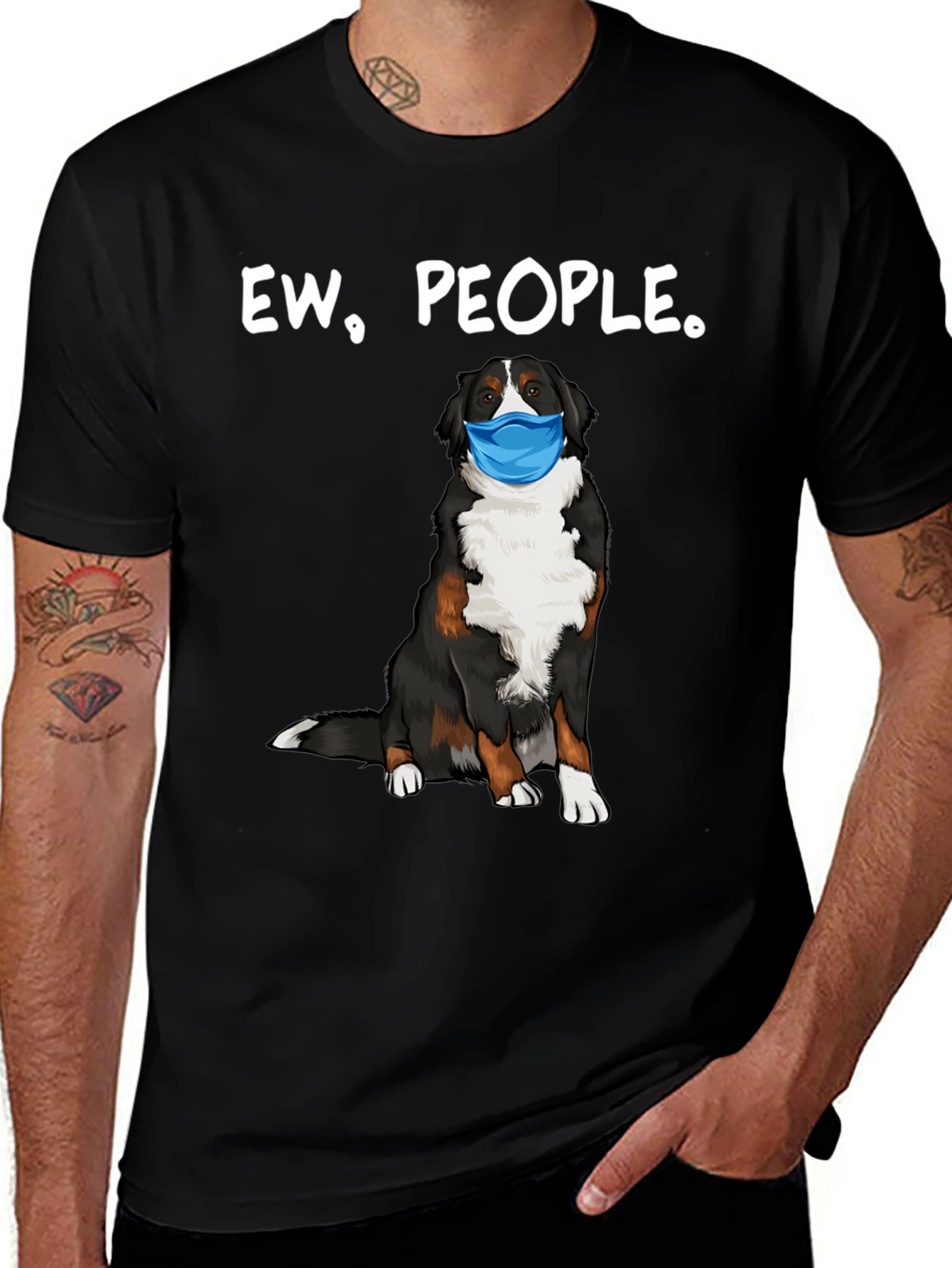 Ew People. Dog in Mask Graphic Tee
