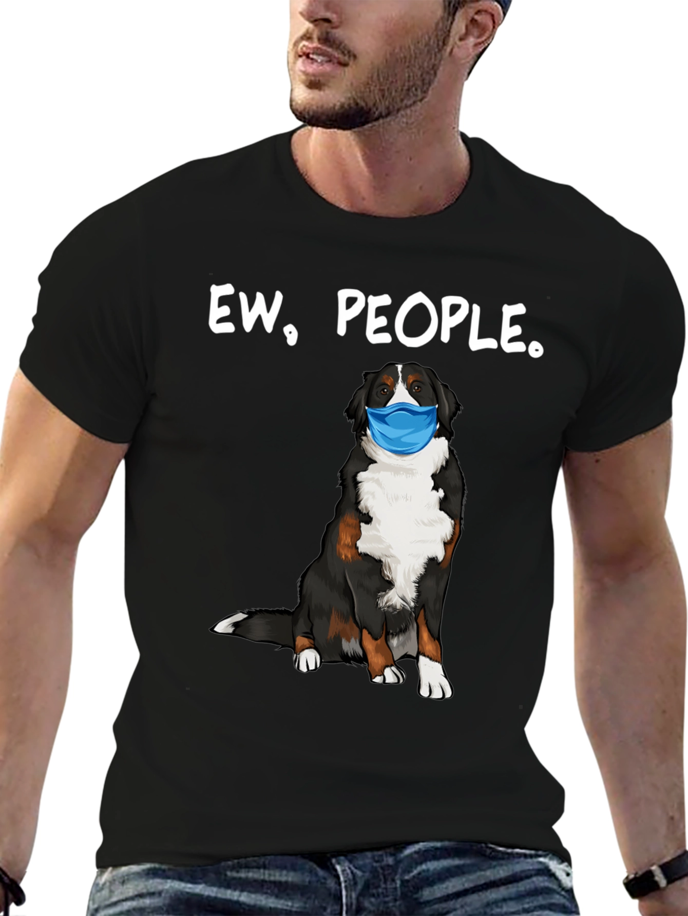 Ew People. Dog in Mask Graphic Tee