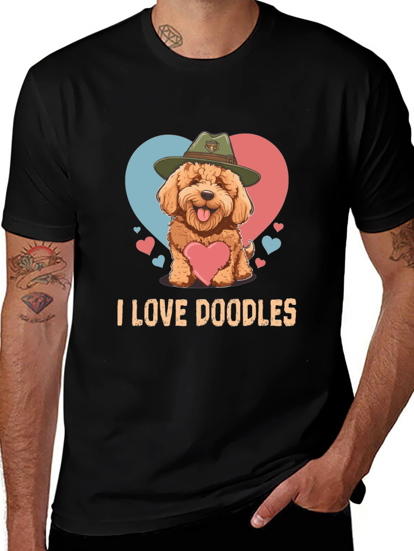 I Love Doodles T-Shirt - Cute Dog Design