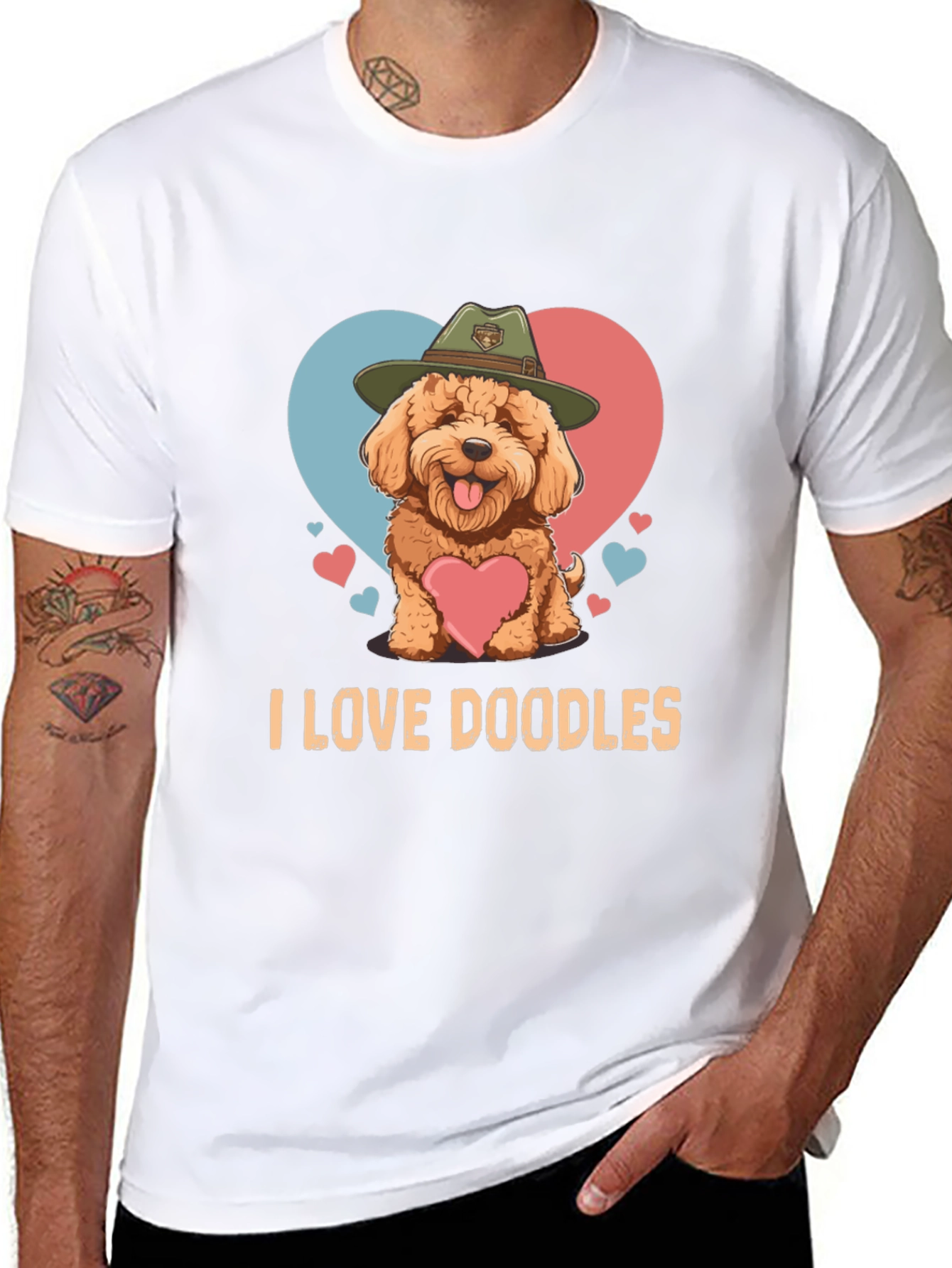 I Love Doodles T-Shirt - Cute Dog Design