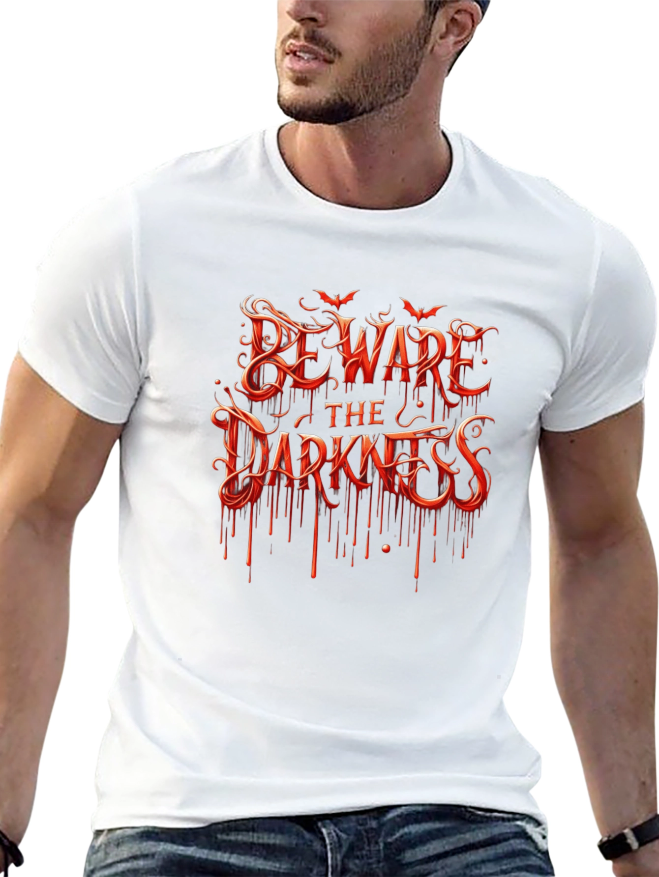 Beware the Darkness Graphic Tee - Halloween Style
