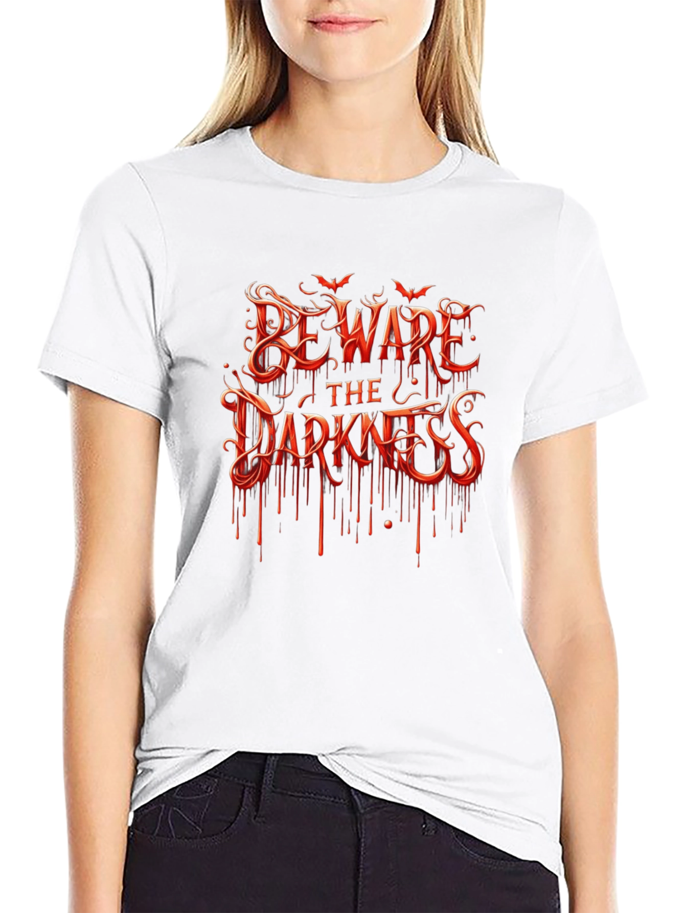 Beware the Darkness Graphic Tee - Halloween Style