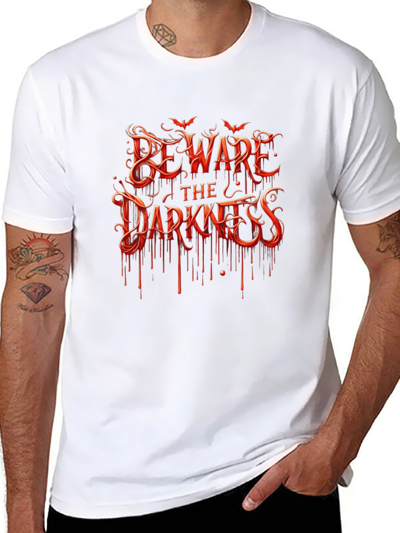 Beware the Darkness Graphic Tee - Halloween Style