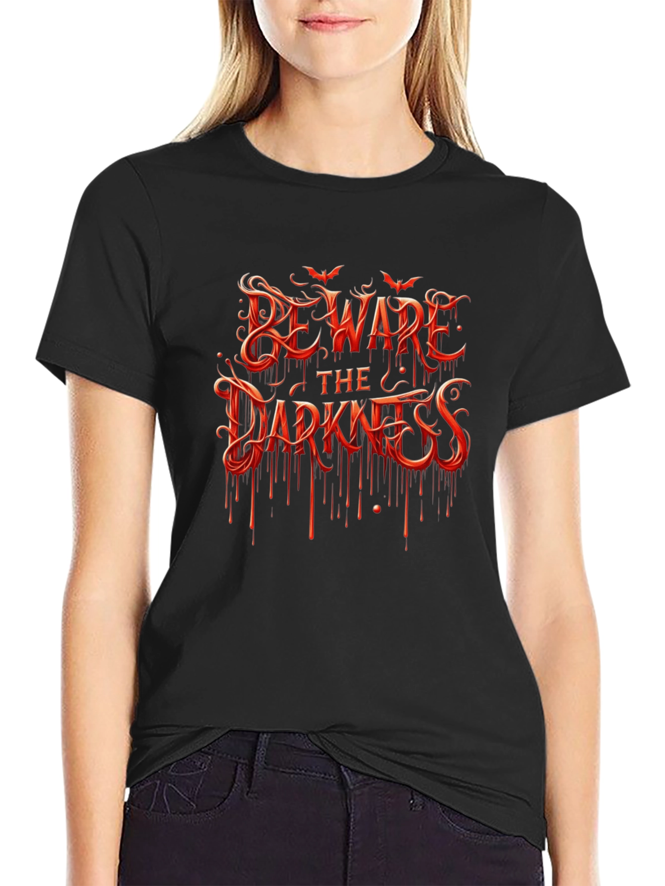 Beware the Darkness Graphic Tee - Halloween Style
