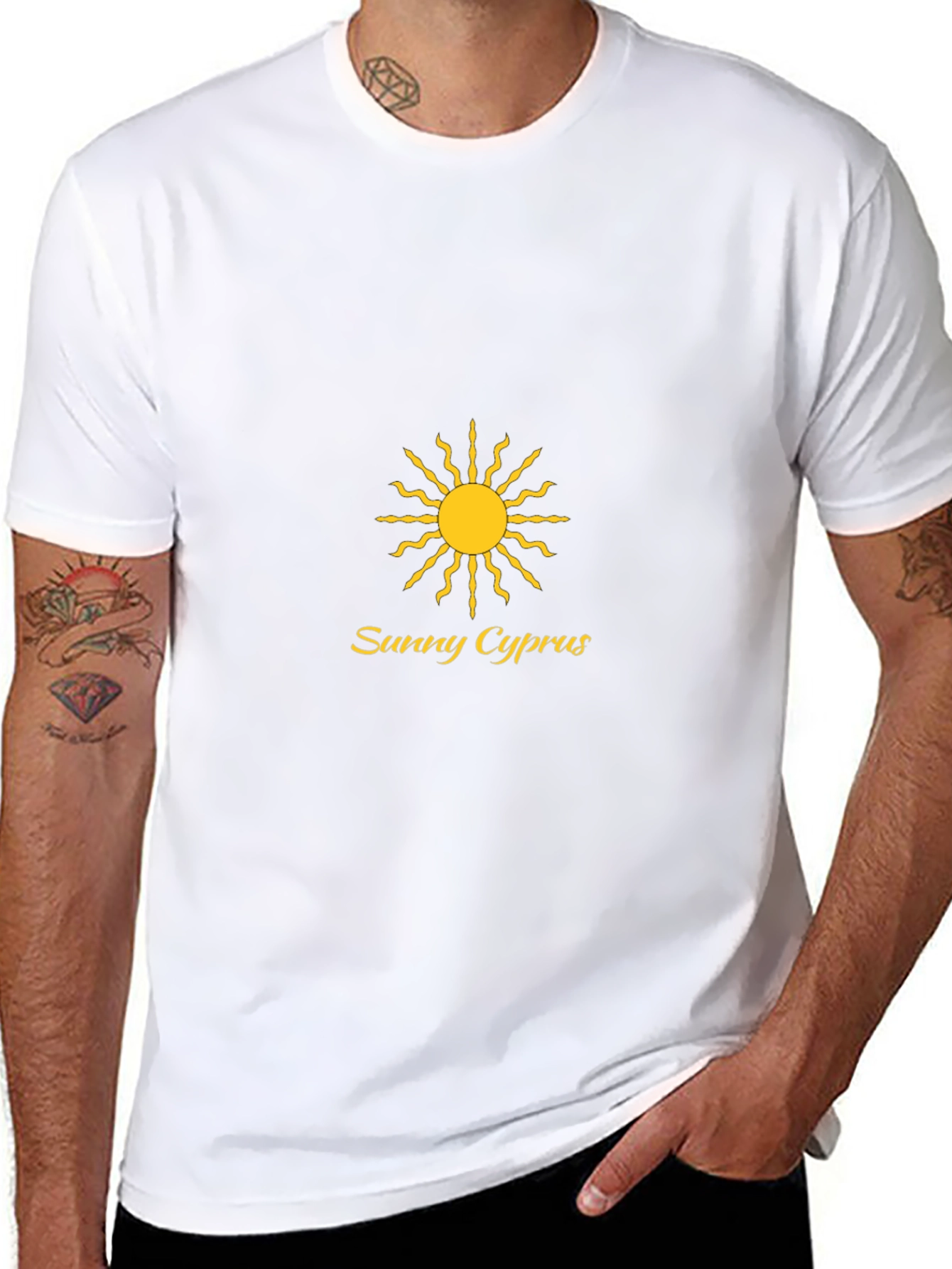 Sunny Cyprus Black T-Shirt