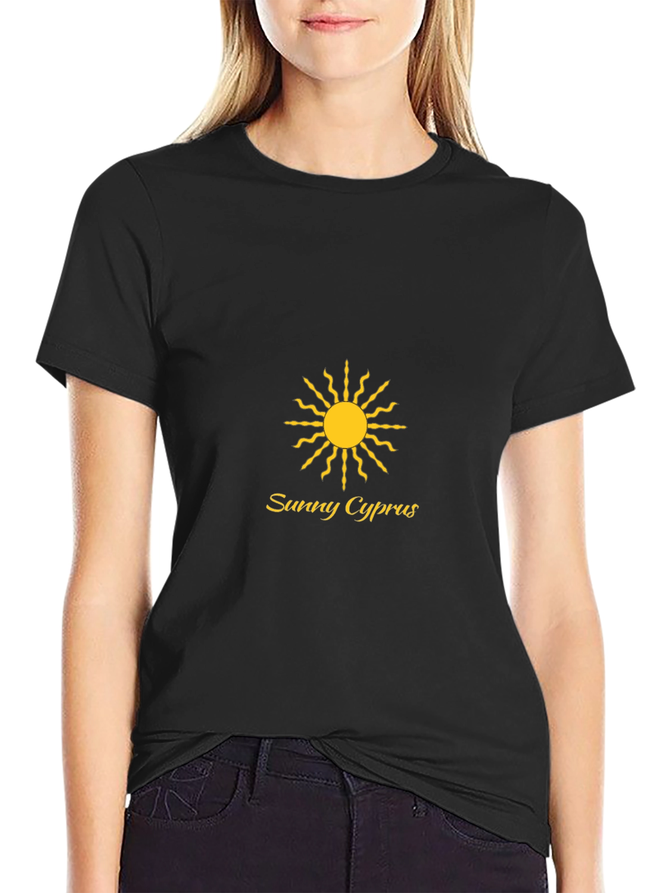 Sunny Cyprus Black T-Shirt