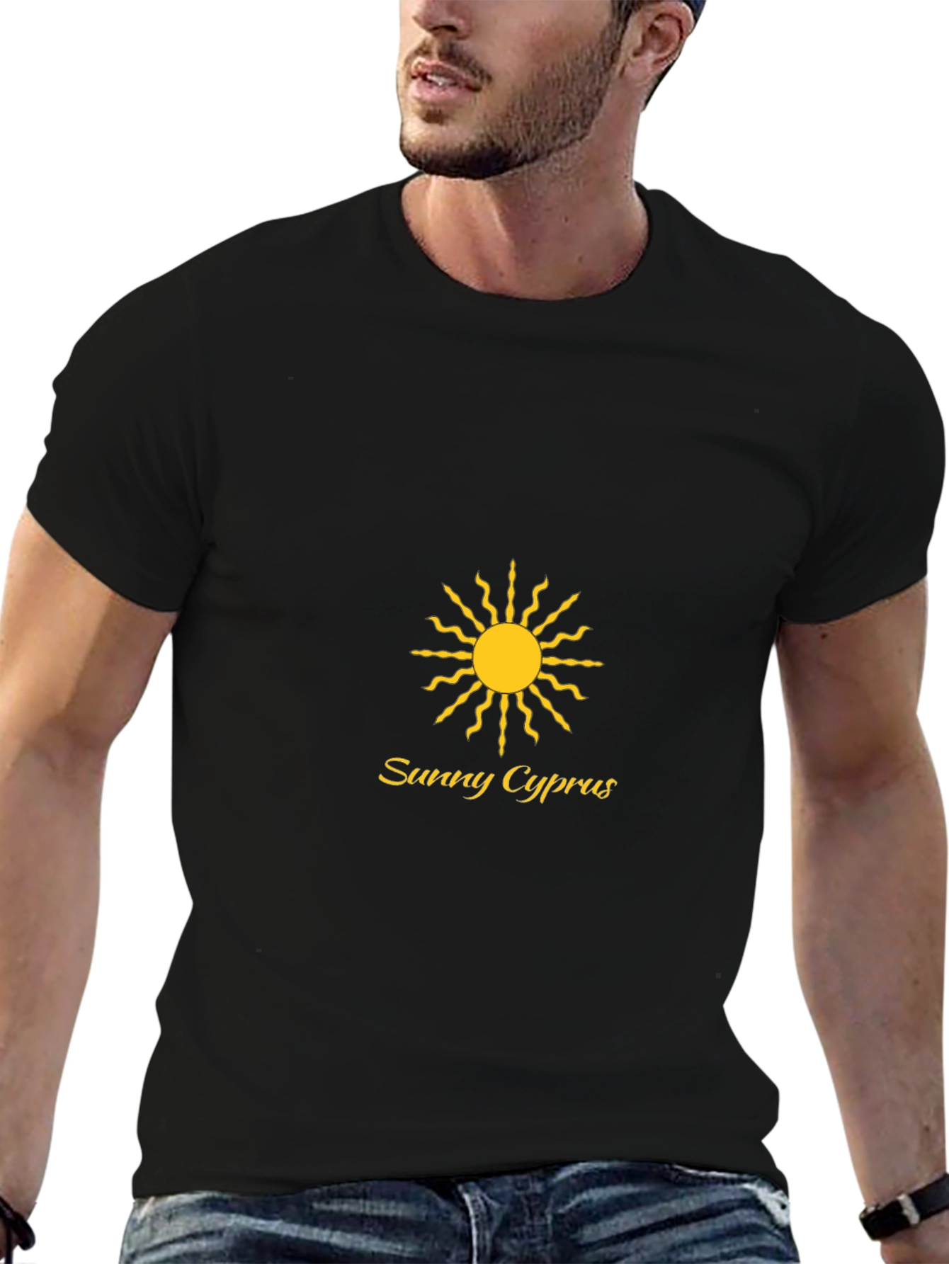 Sunny Cyprus Black T-Shirt