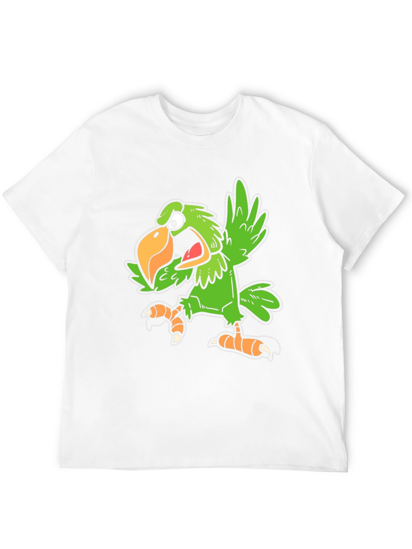 Funny Parrot Graphic Tee - Black Unisex T-Shirt
