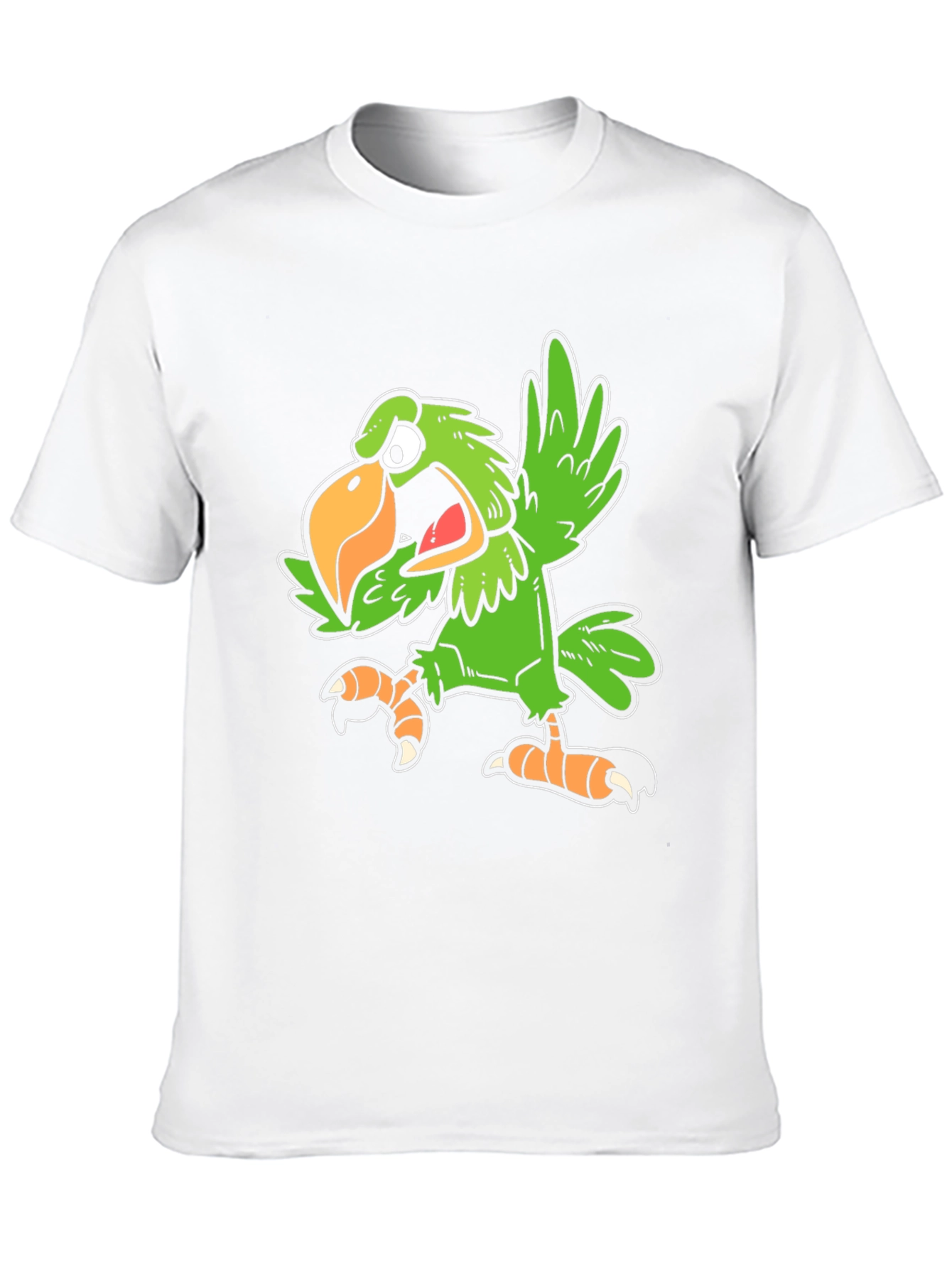 Funny Parrot Graphic Tee - Black Unisex T-Shirt