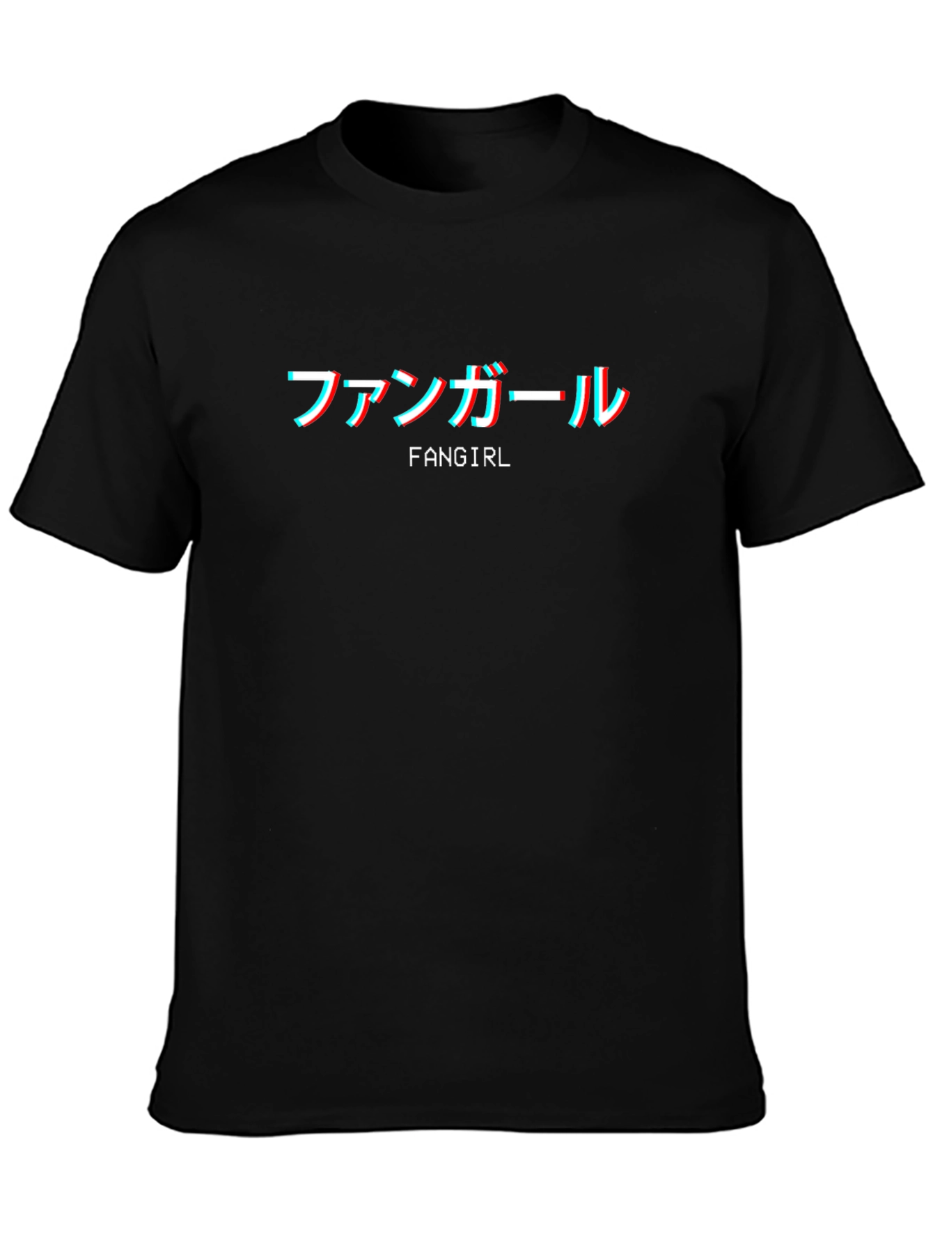 Fangirl Glitch Tee - Black Graphic T-Shirt