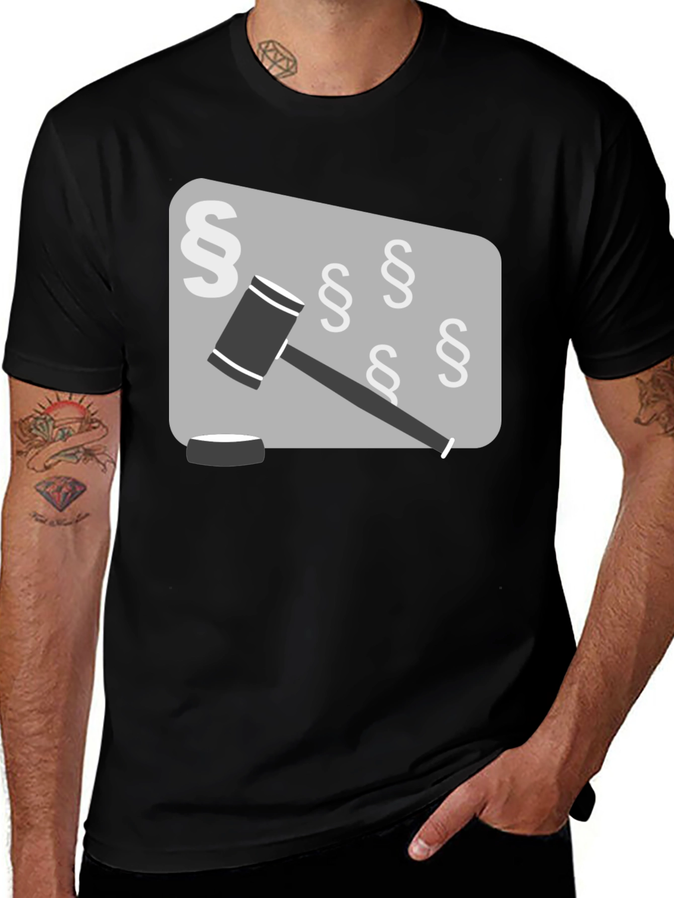 Law & Order T-Shirt: Gavel and Paragraphs