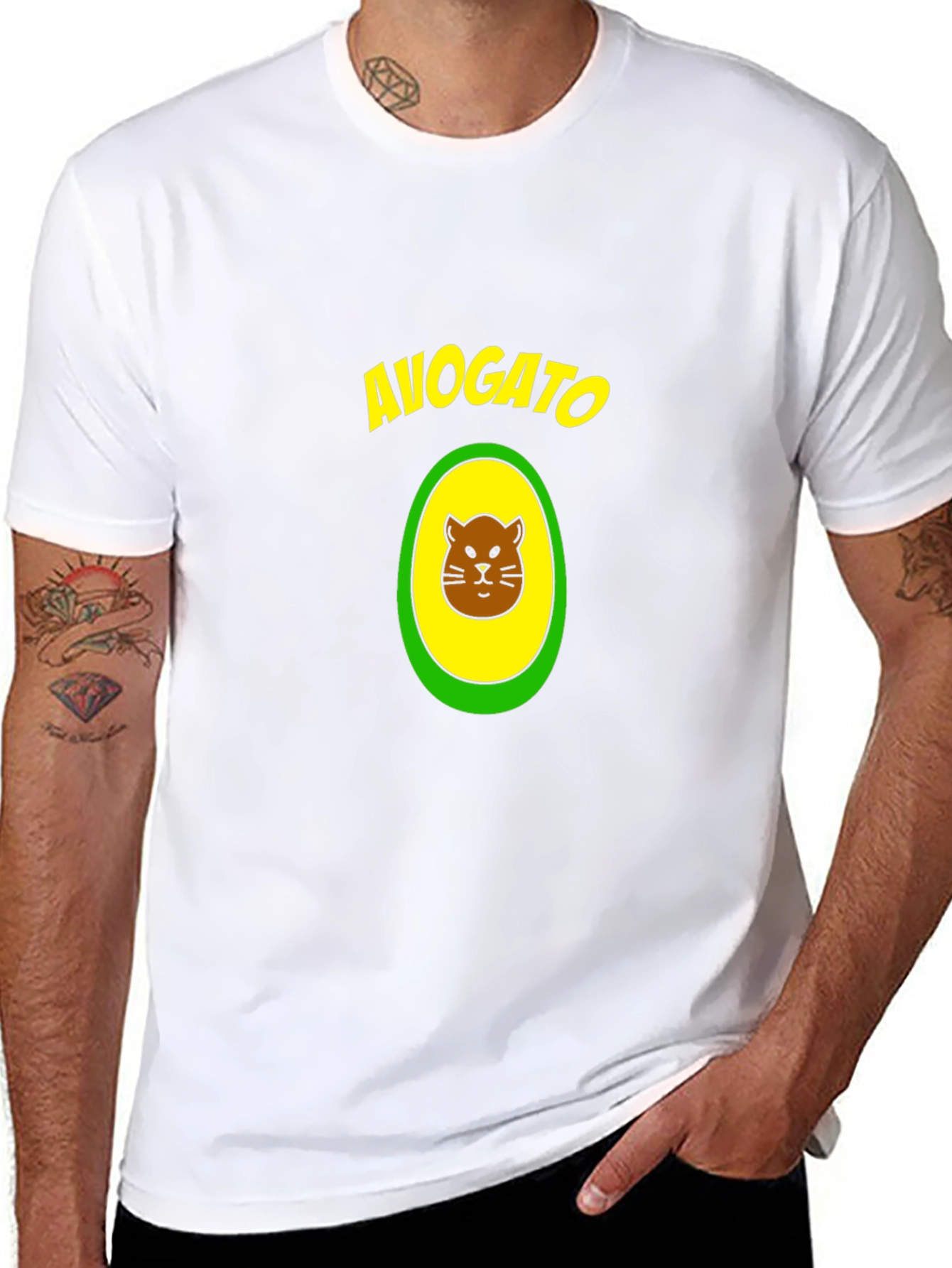 Avogato T-Shirt - Funny Avocado Cat Graphic Tee