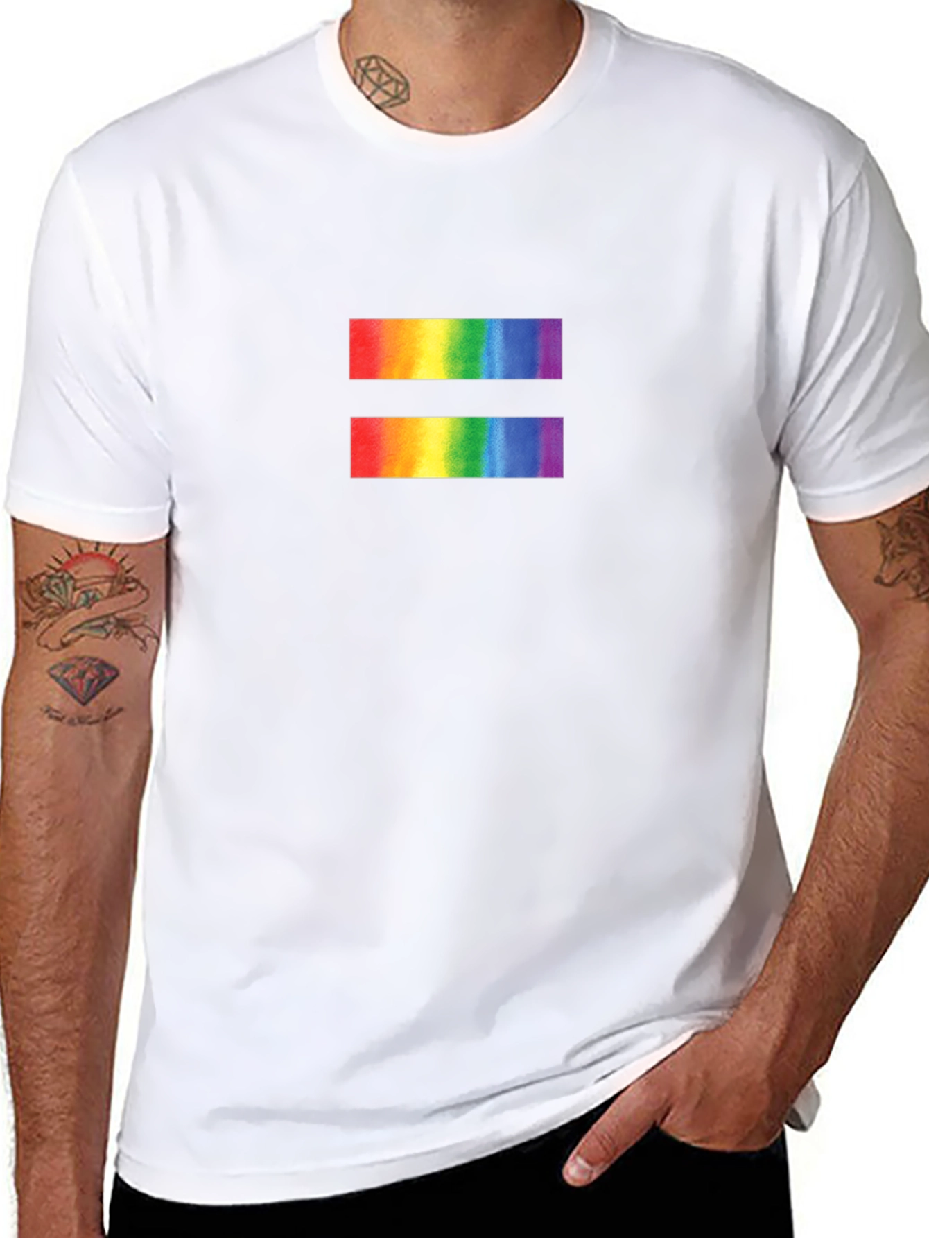 Equality Rainbow Symbol Black T-Shirt