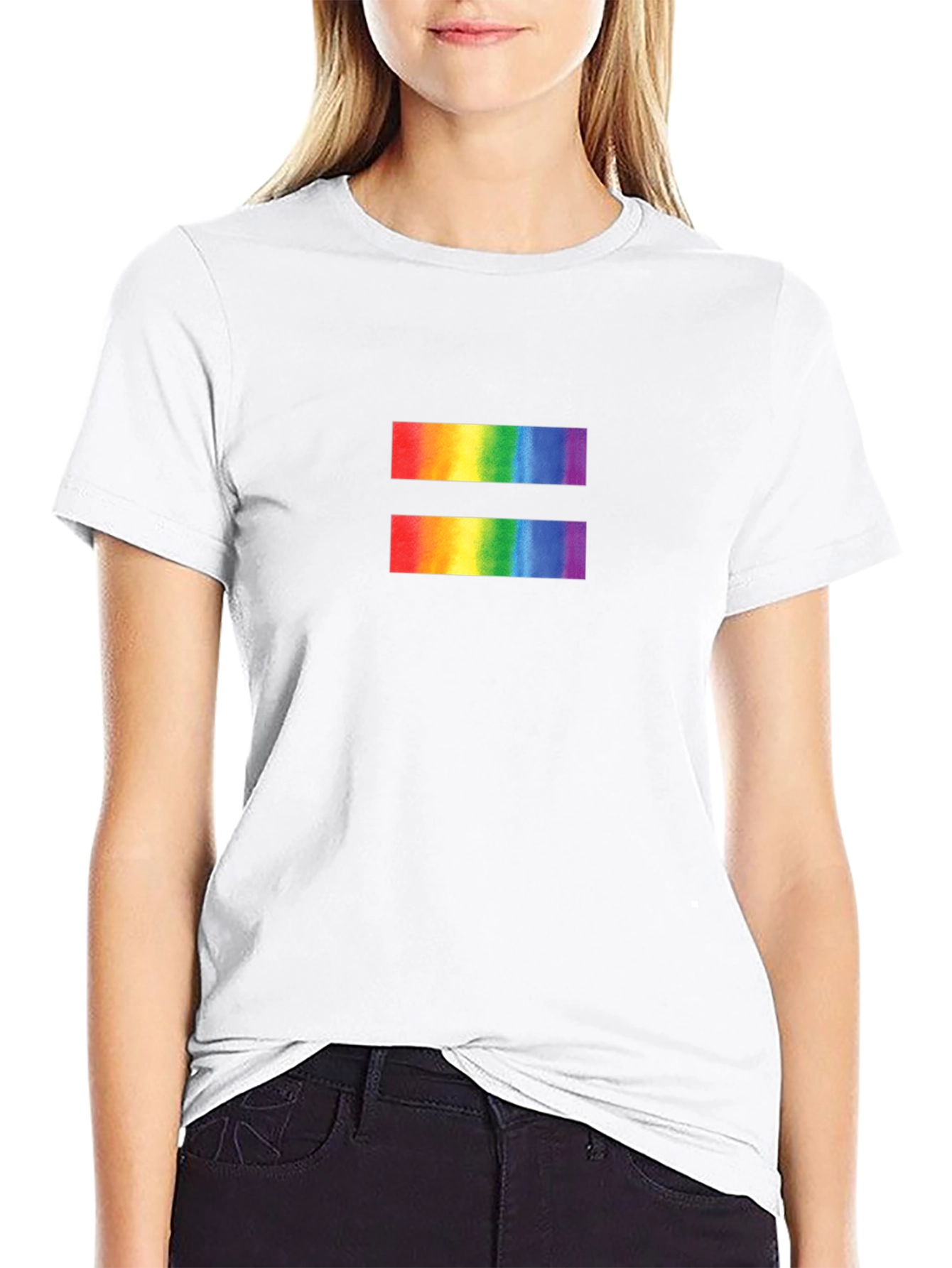 Equality Rainbow Symbol Black T-Shirt