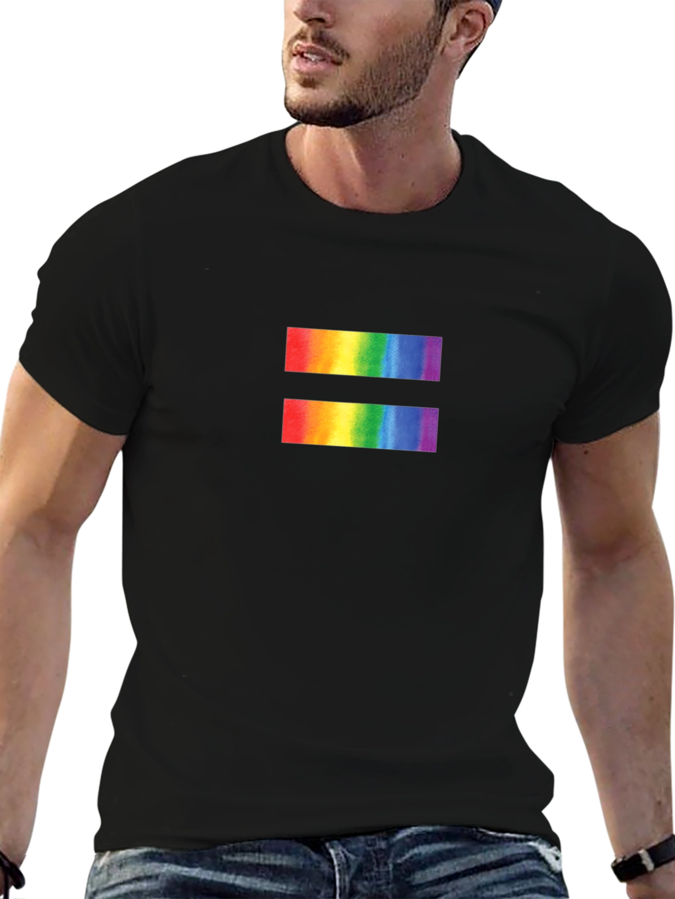 Equality Rainbow Symbol Black T-Shirt