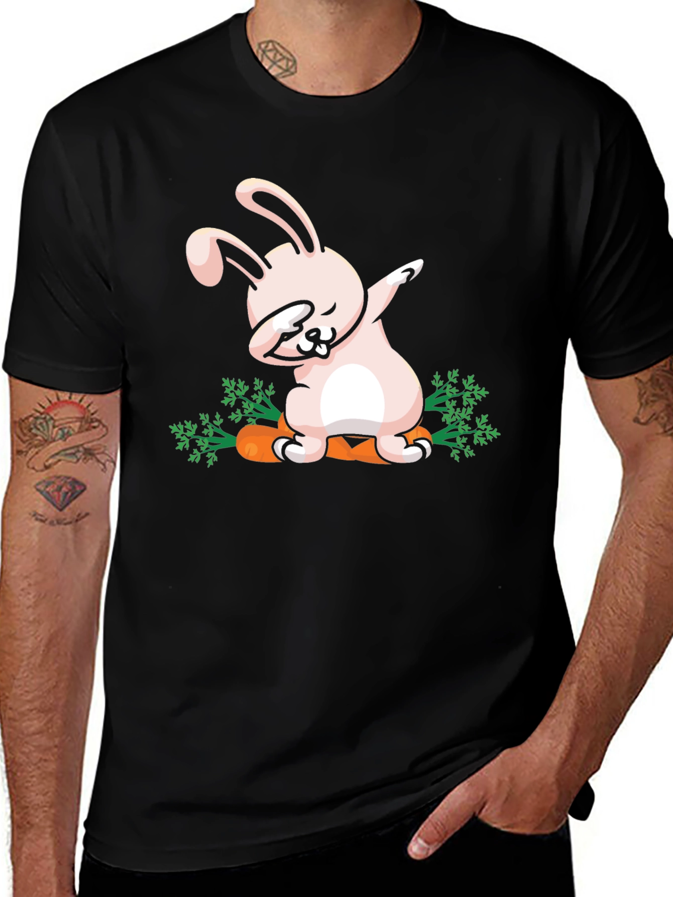 Dabbing Easter Bunny Carrot T-Shirt