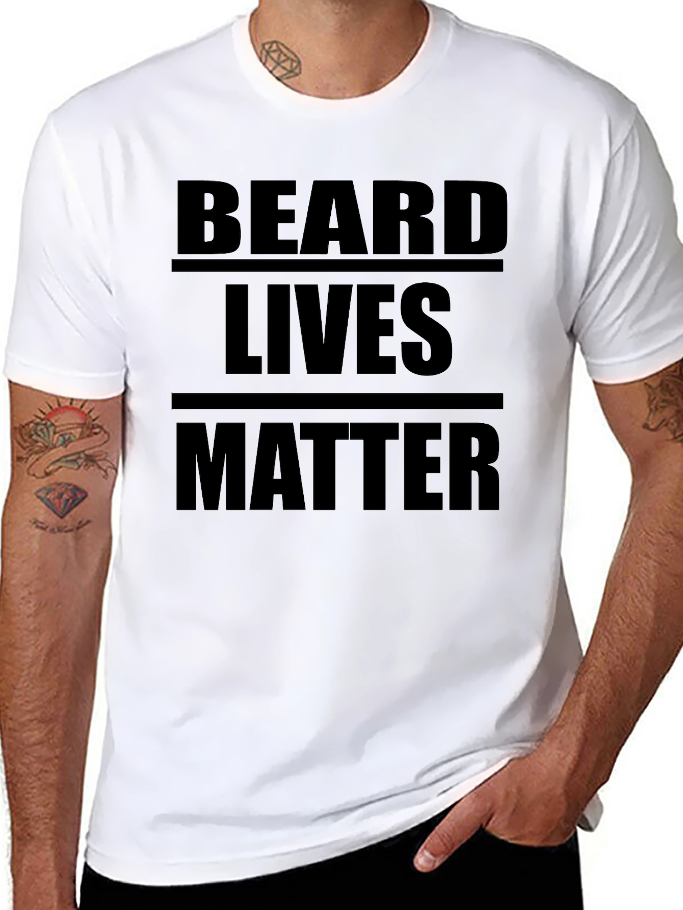 Beard Lives Matter Graphic T-Shirt - Black Cotton Tee
