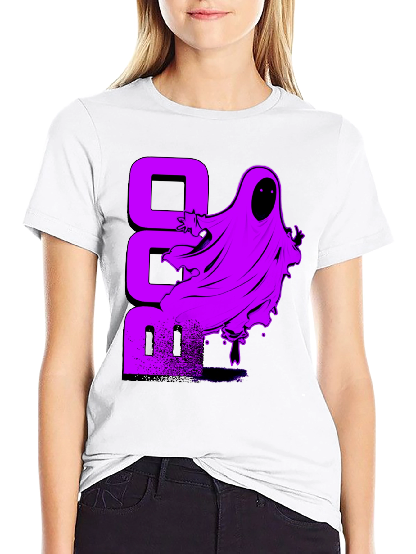 Spooky Ghost T-Shirt - Halloween Boo Tee