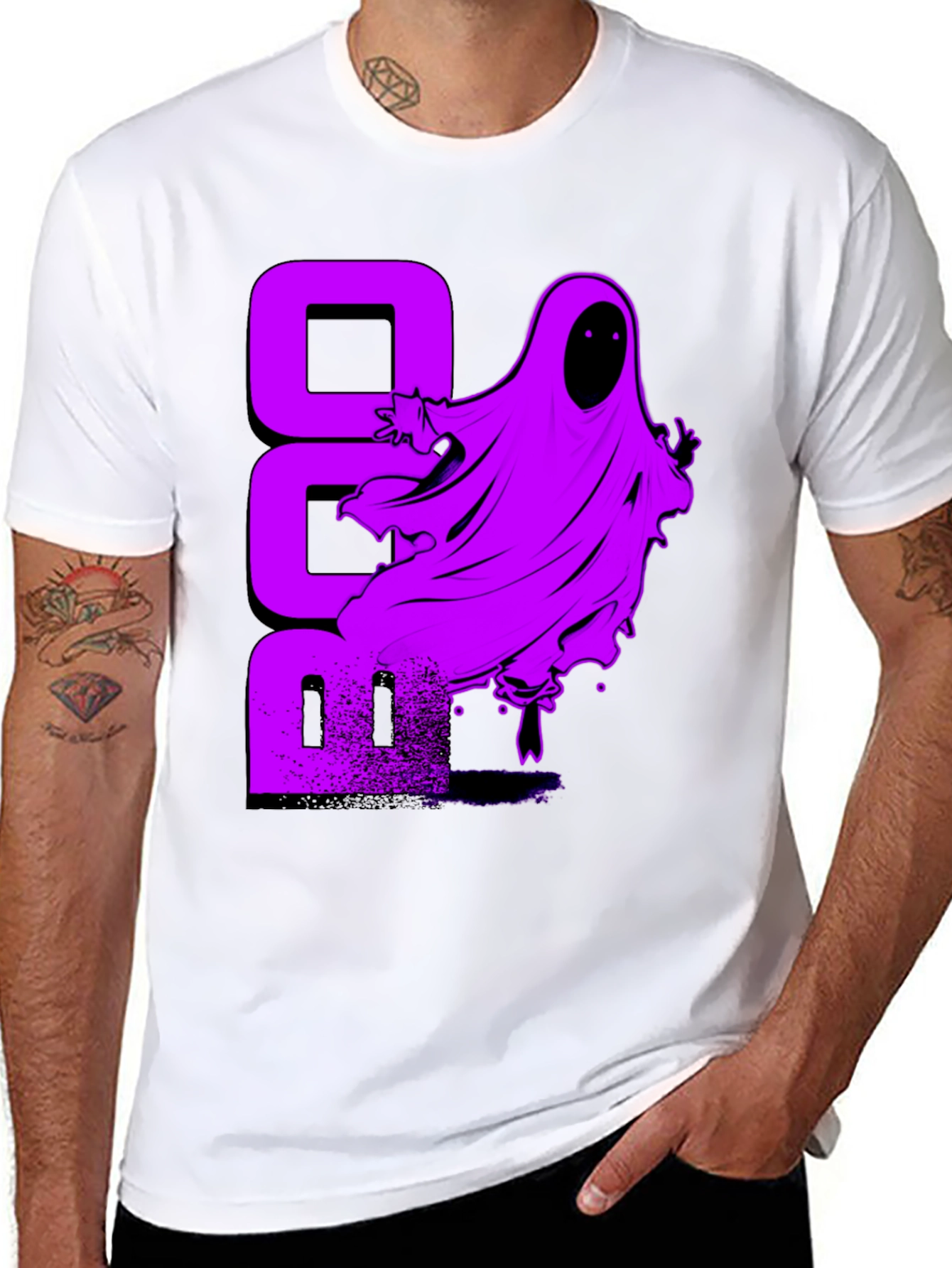 Spooky Ghost T-Shirt - Halloween Boo Tee