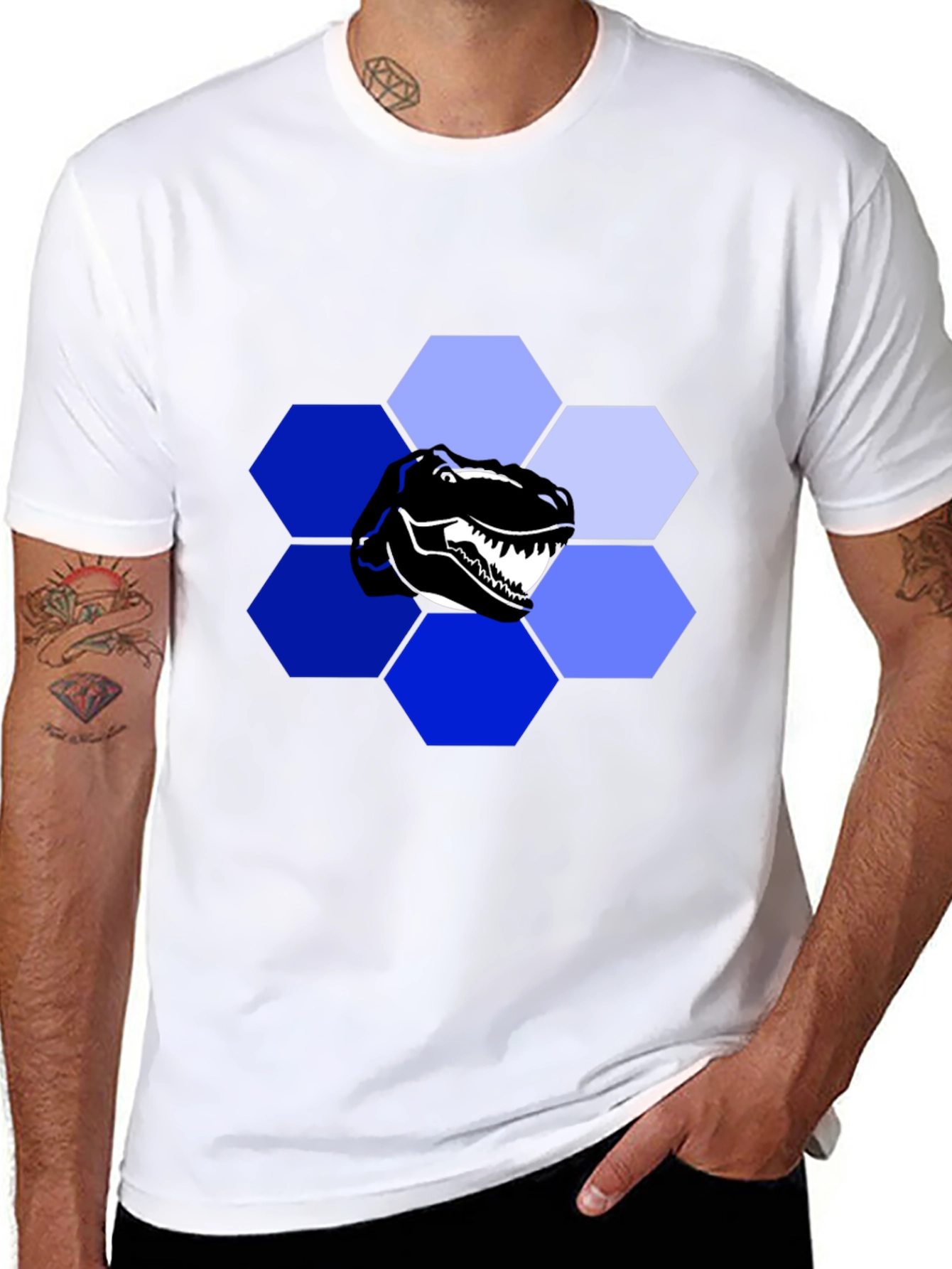 Dino Hex T-Shirt: Unique Graphic Tee