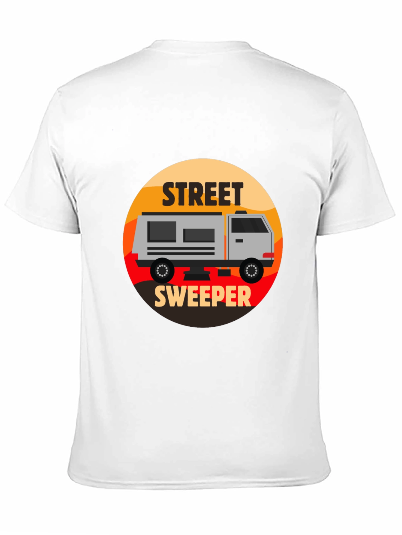 Street Sweeper Graphic Tee - Black Casual T-Shirt