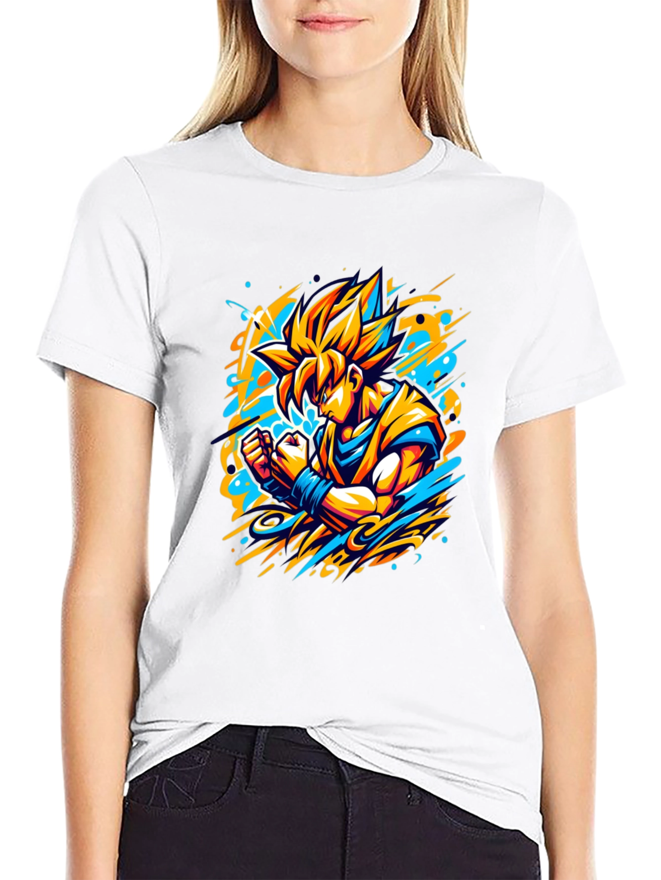 Goku Super Saiyan Anime Graphic Black T-Shirt
