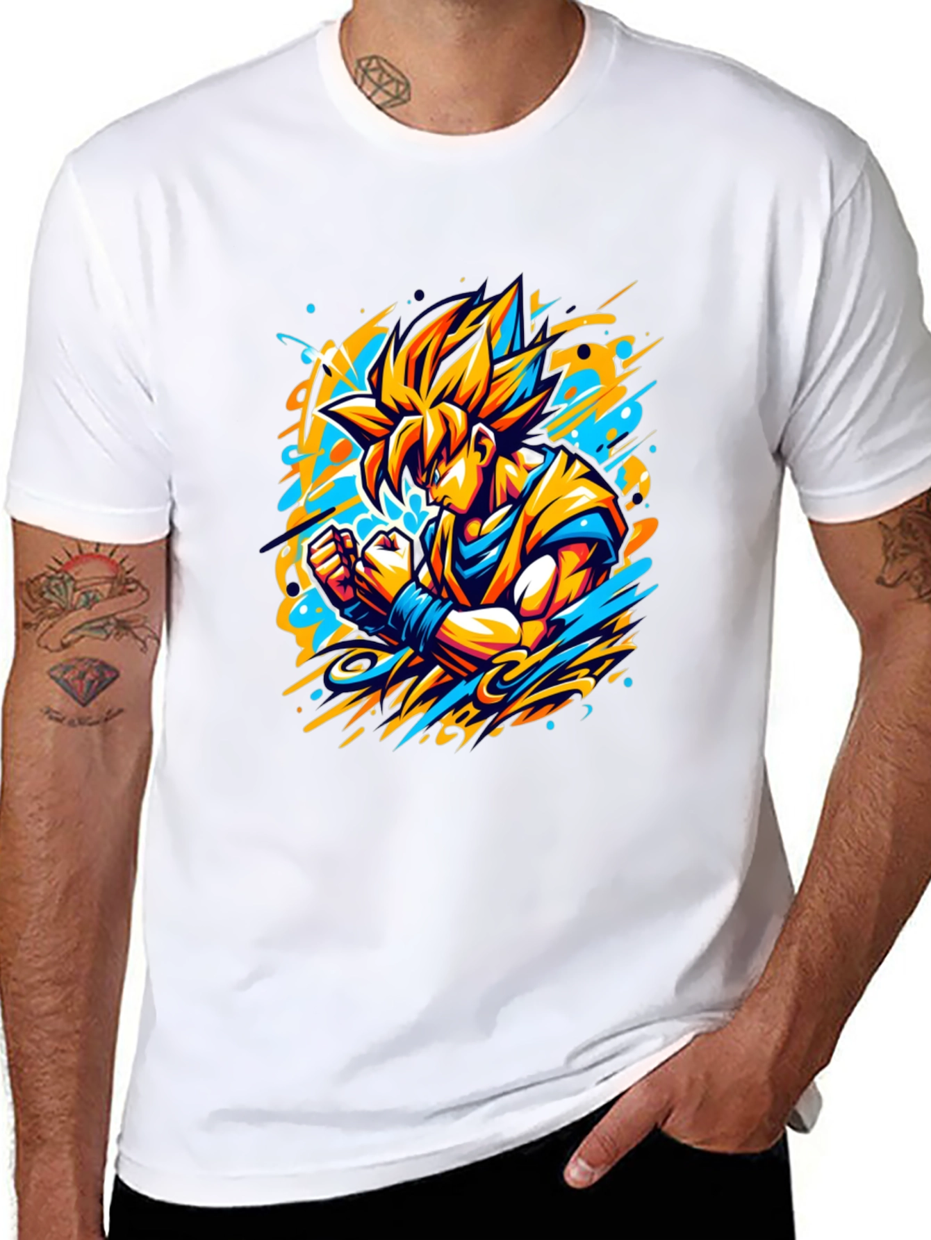 Goku Super Saiyan Anime Graphic Black T-Shirt