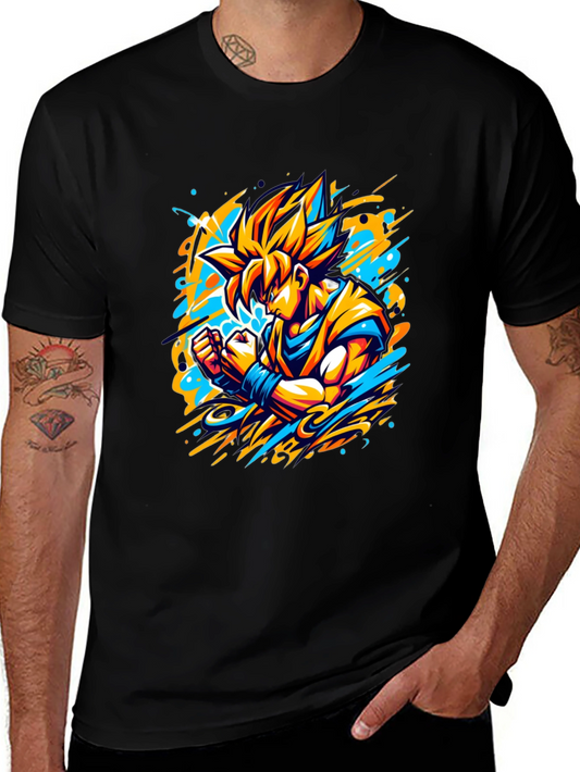 Goku Super Saiyan Anime Graphic Black T-Shirt