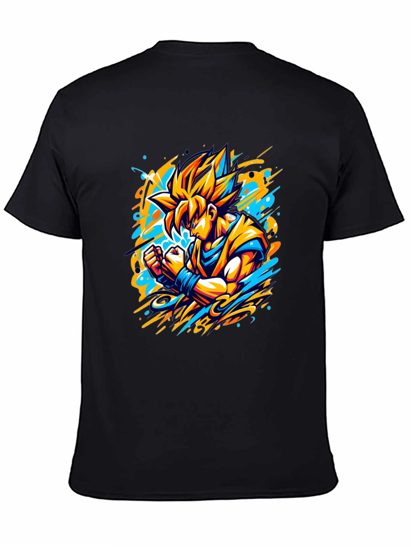 Goku Super Saiyan Anime Graphic Black T-Shirt