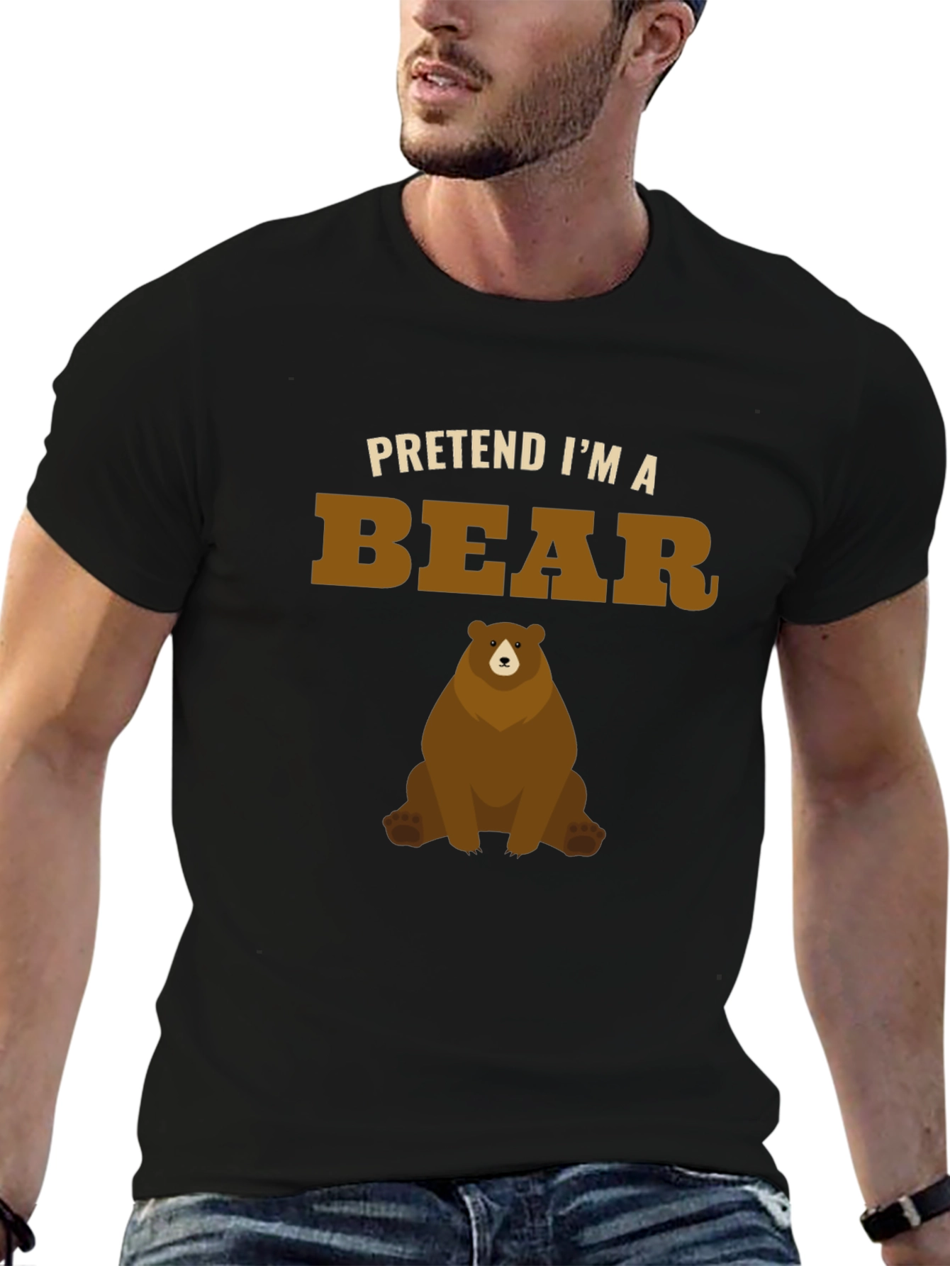 Pretend Im a Bear Funny Graphic T-Shirt