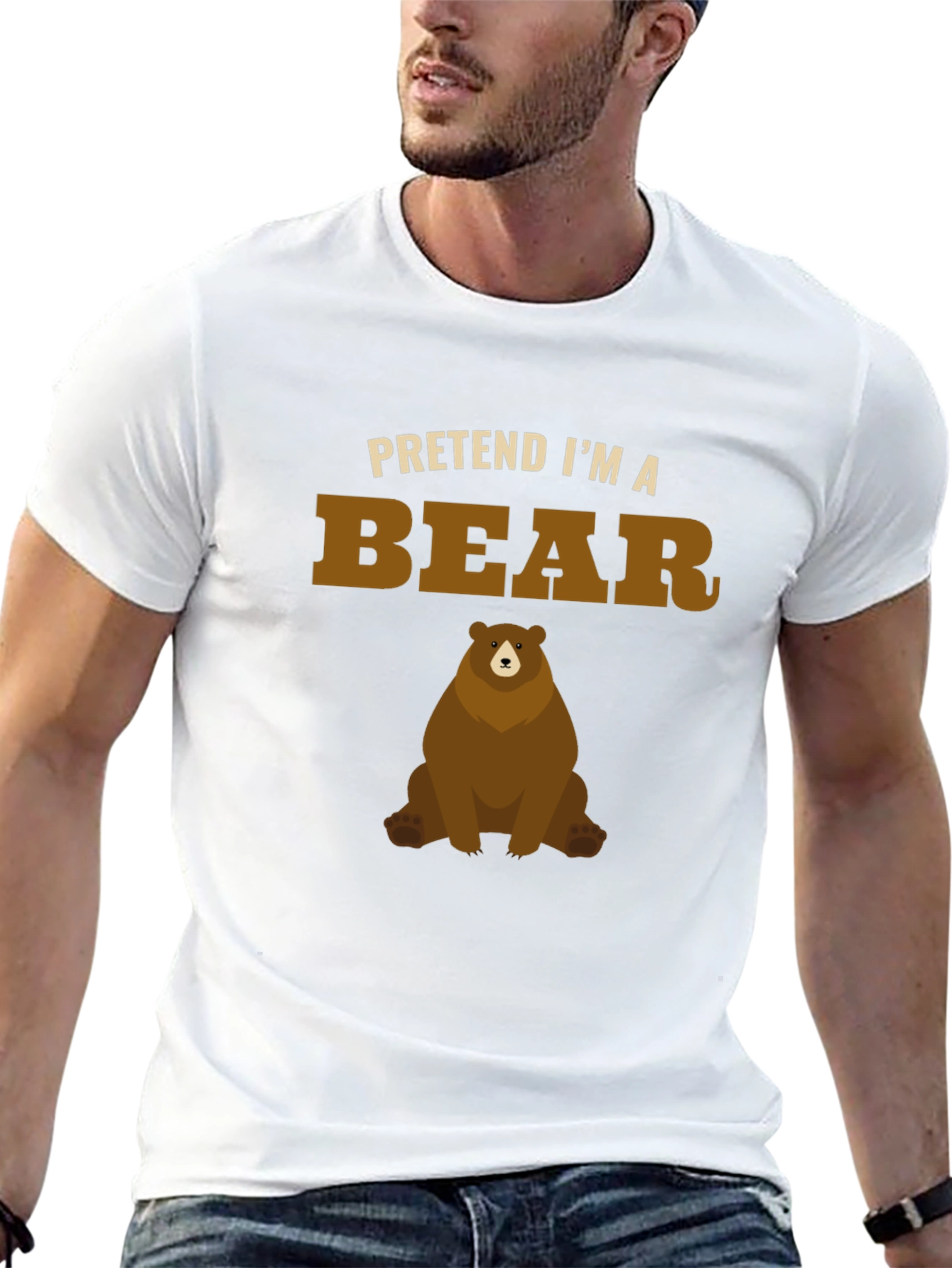 Pretend Im a Bear Funny Graphic T-Shirt