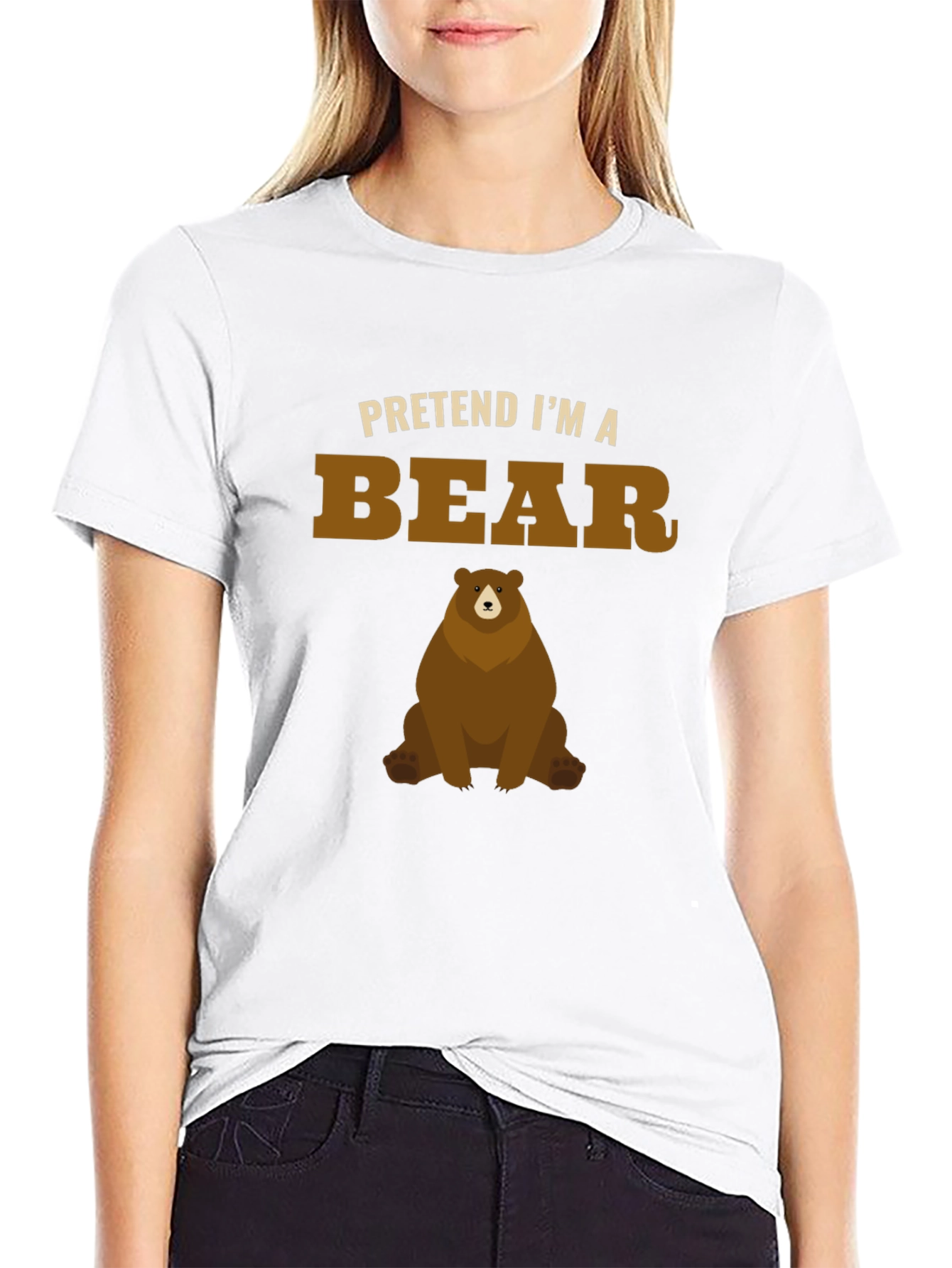 Pretend Im a Bear Funny Graphic T-Shirt