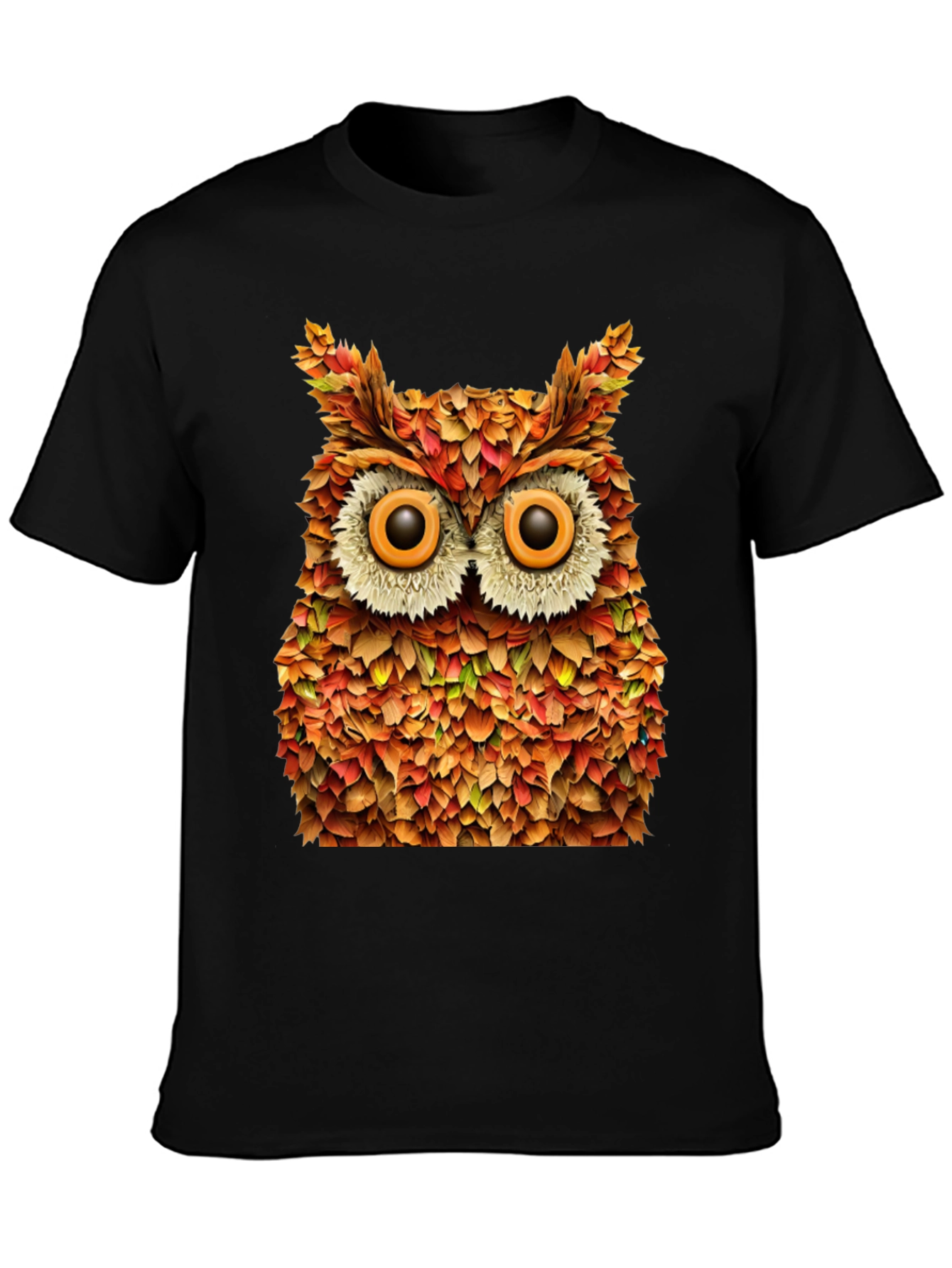 Autumn Owl Graphic T-Shirt - Nature Inspired Design