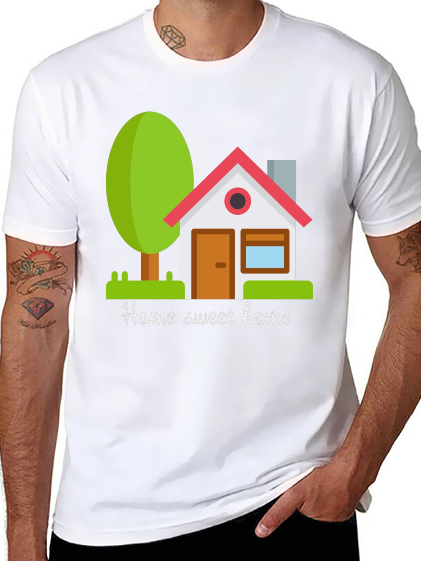 Home Sweet Home Graphic Tee - Cute House T-Shirt