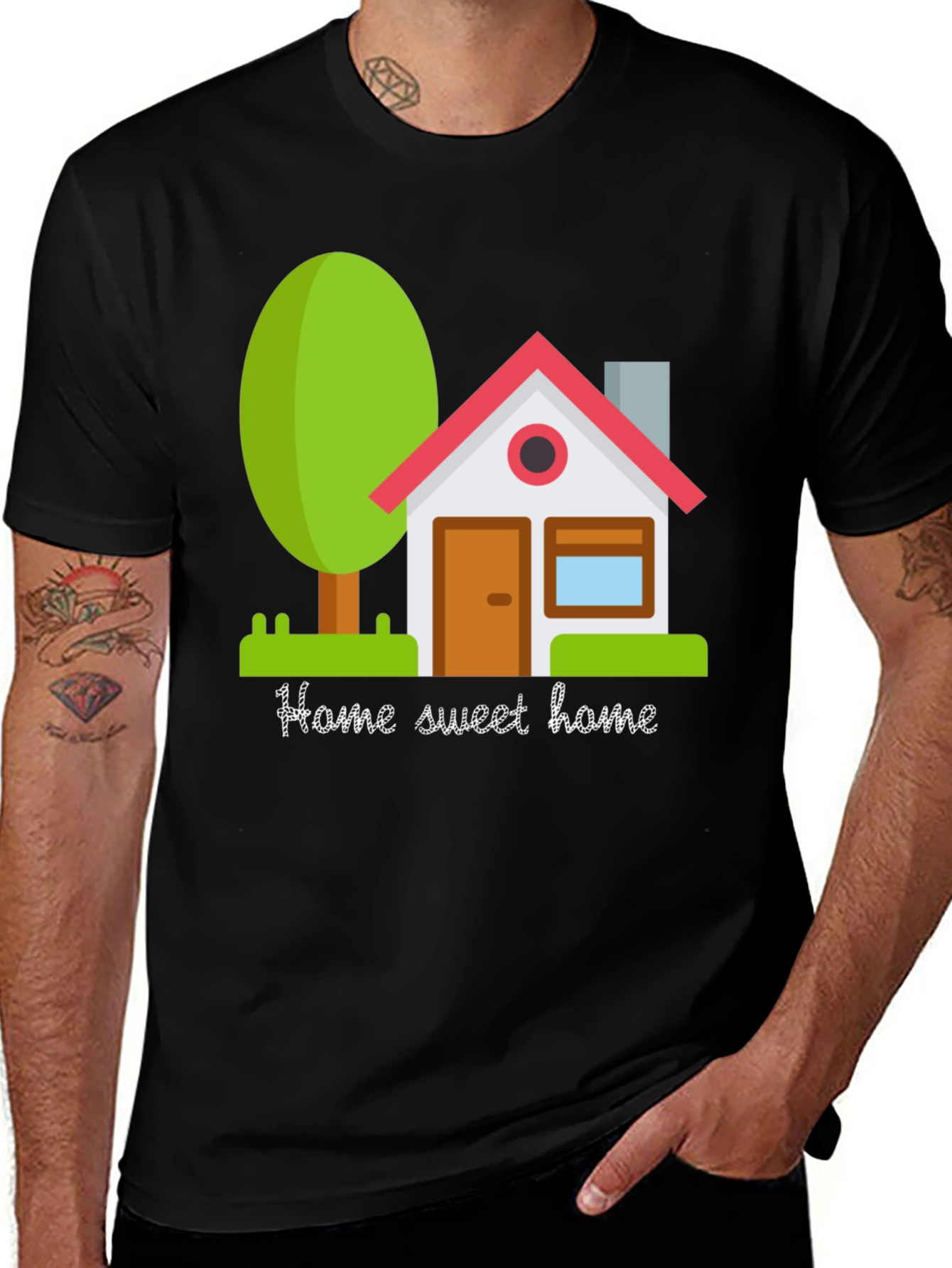 Home Sweet Home Graphic Tee - Cute House T-Shirt