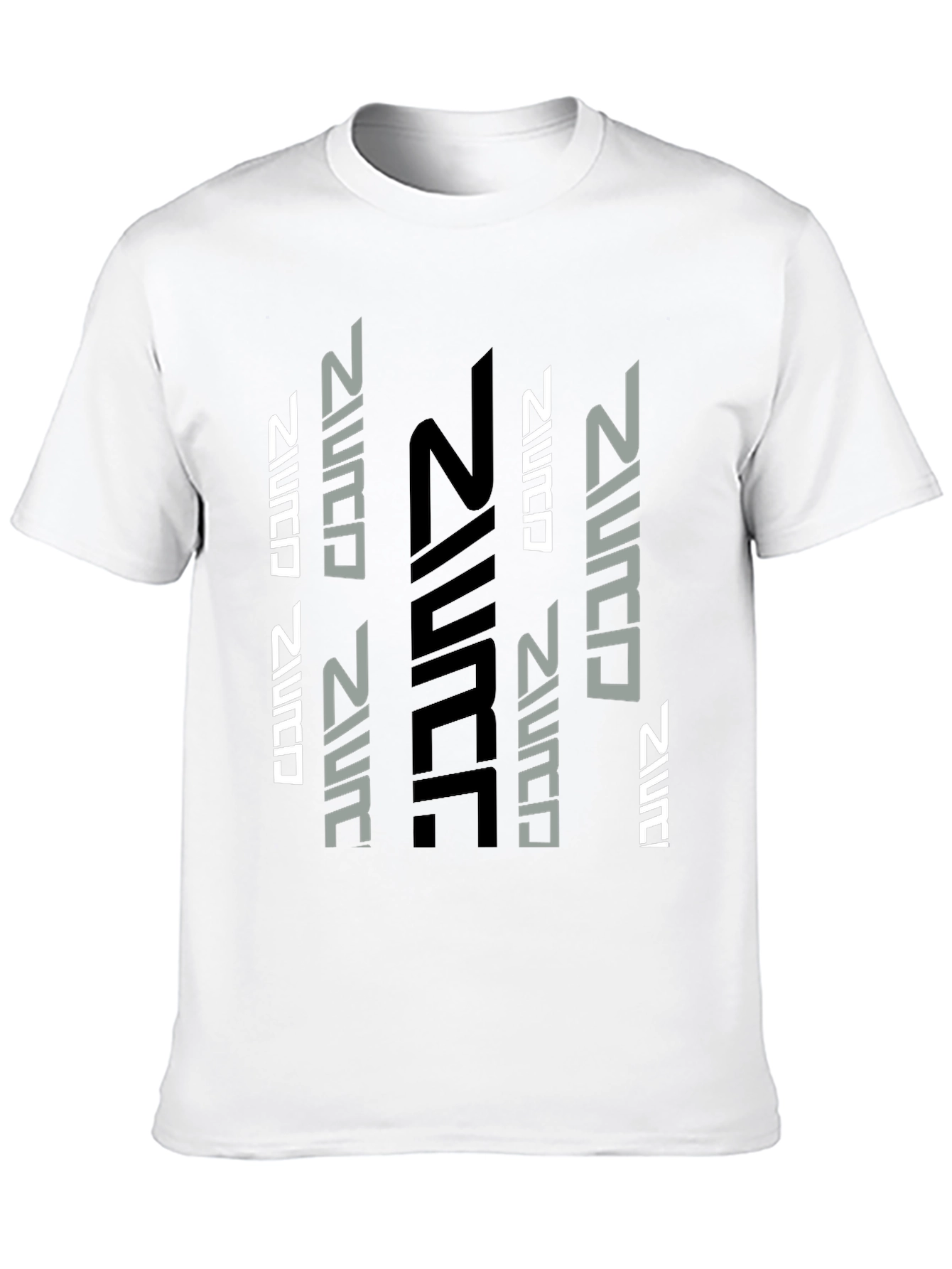Futuristic Graphic Print Black T-Shirt
