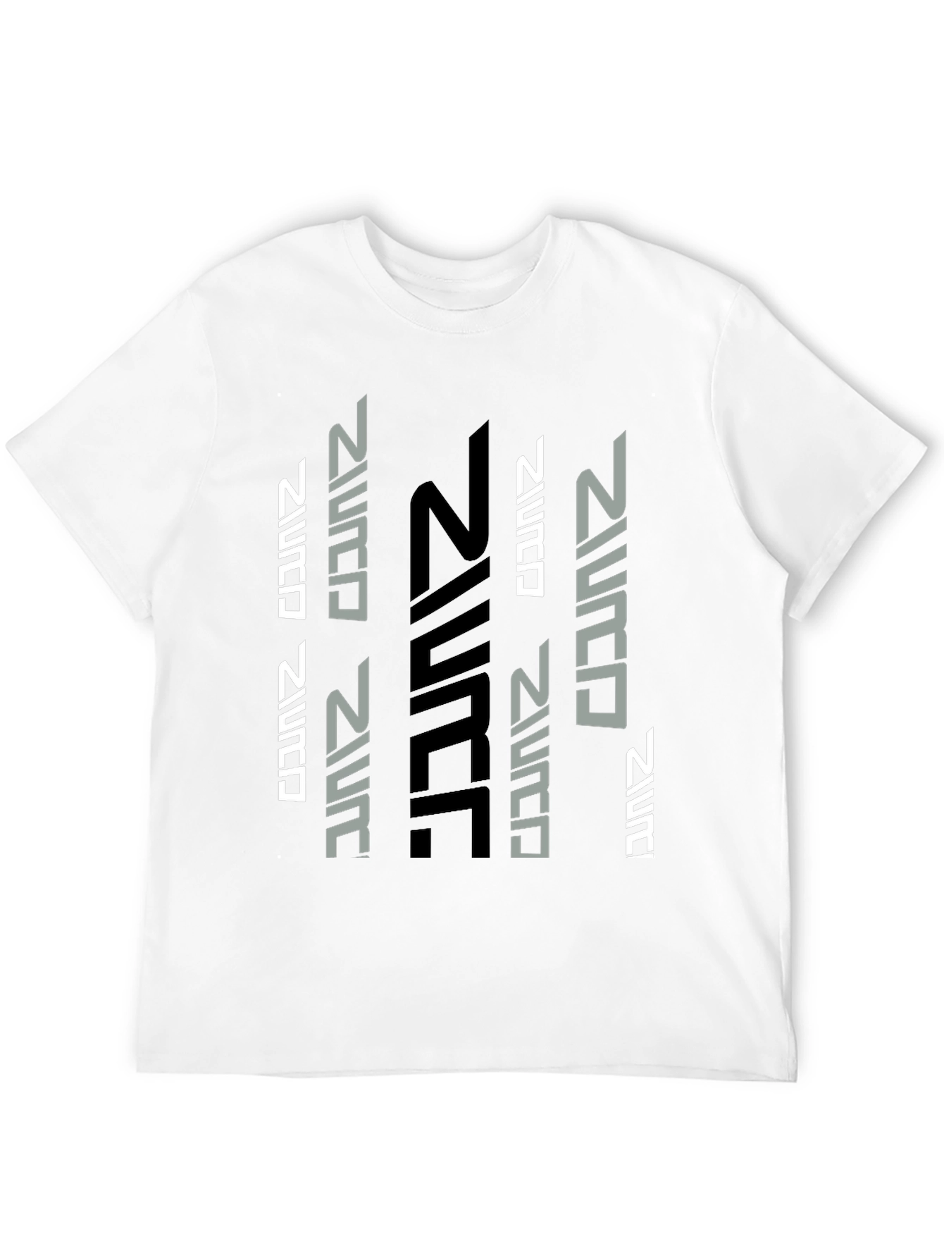 Futuristic Graphic Print Black T-Shirt