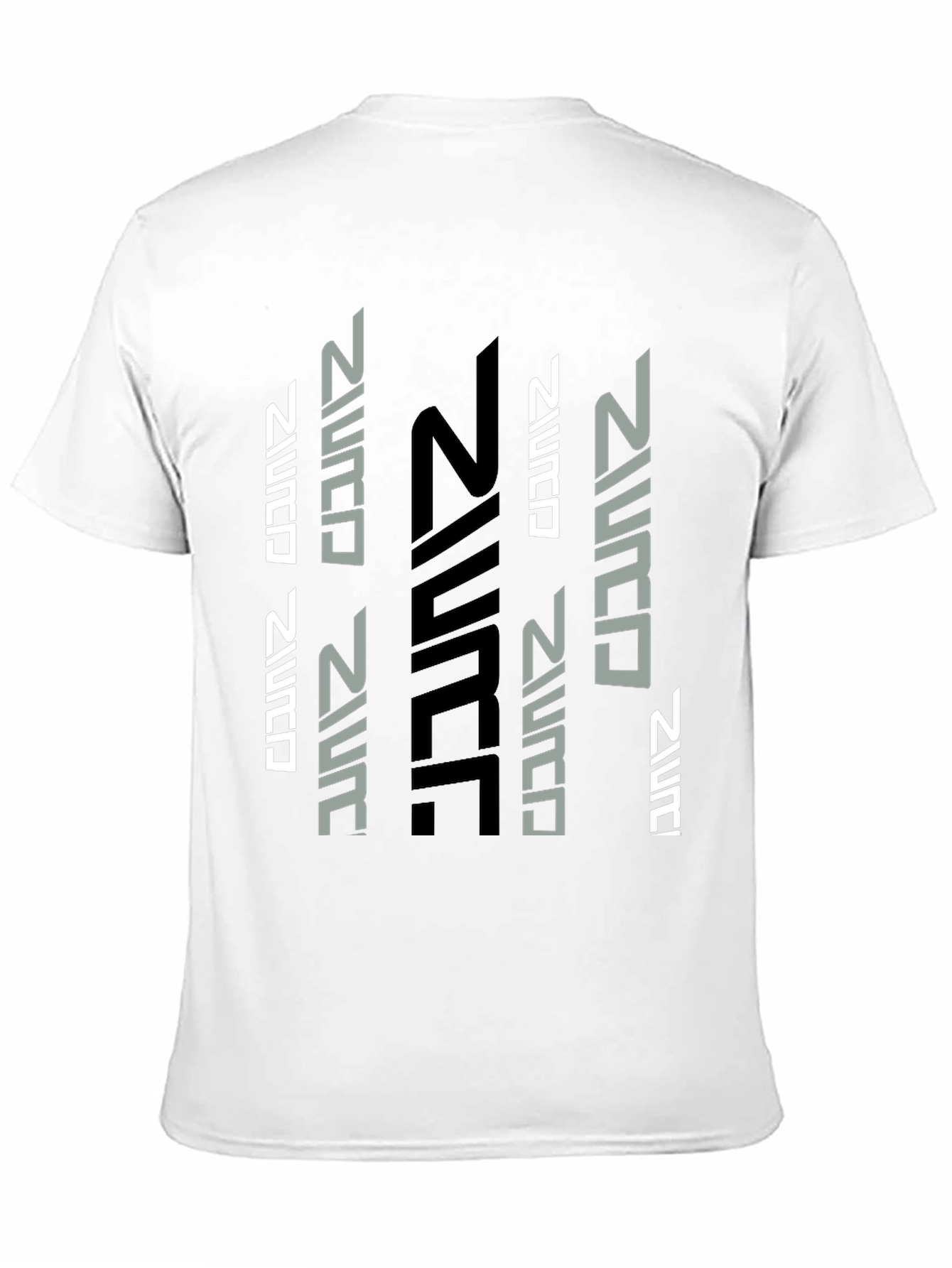 Futuristic Graphic Print Black T-Shirt