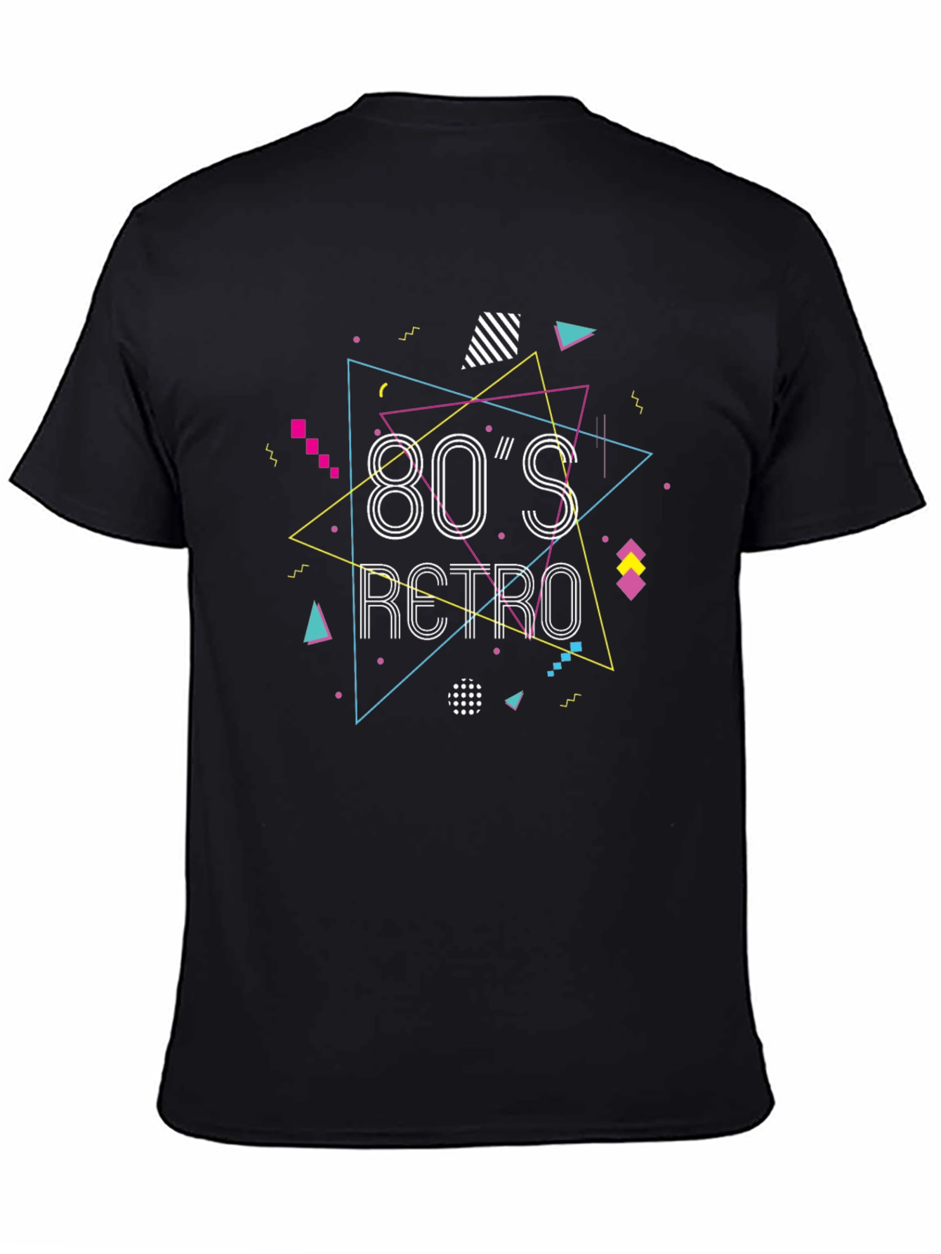 80s Retro Graphic Tee - Black