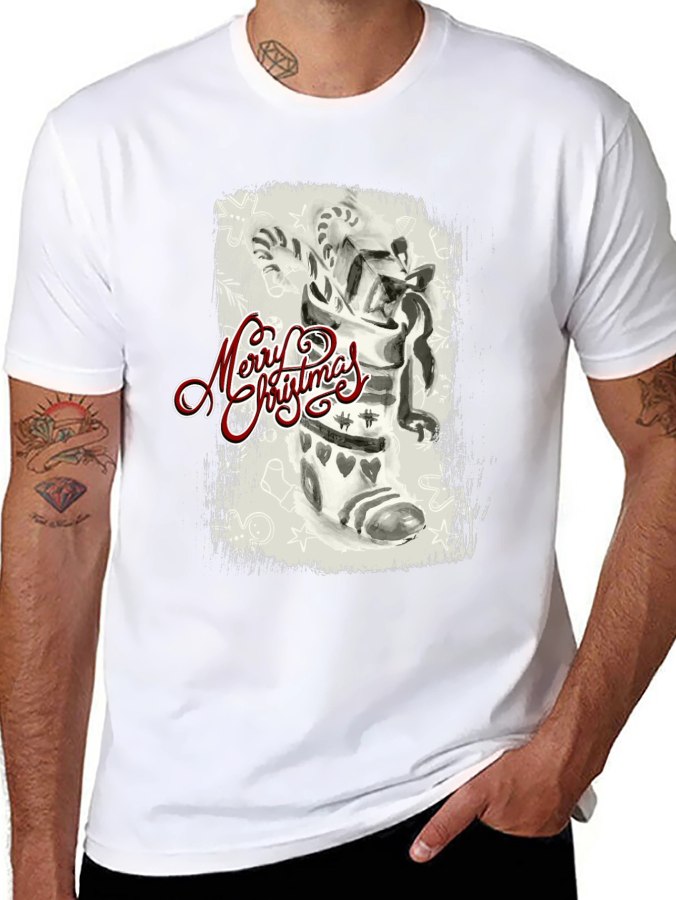 Christmas Stocking Graphic T-Shirt