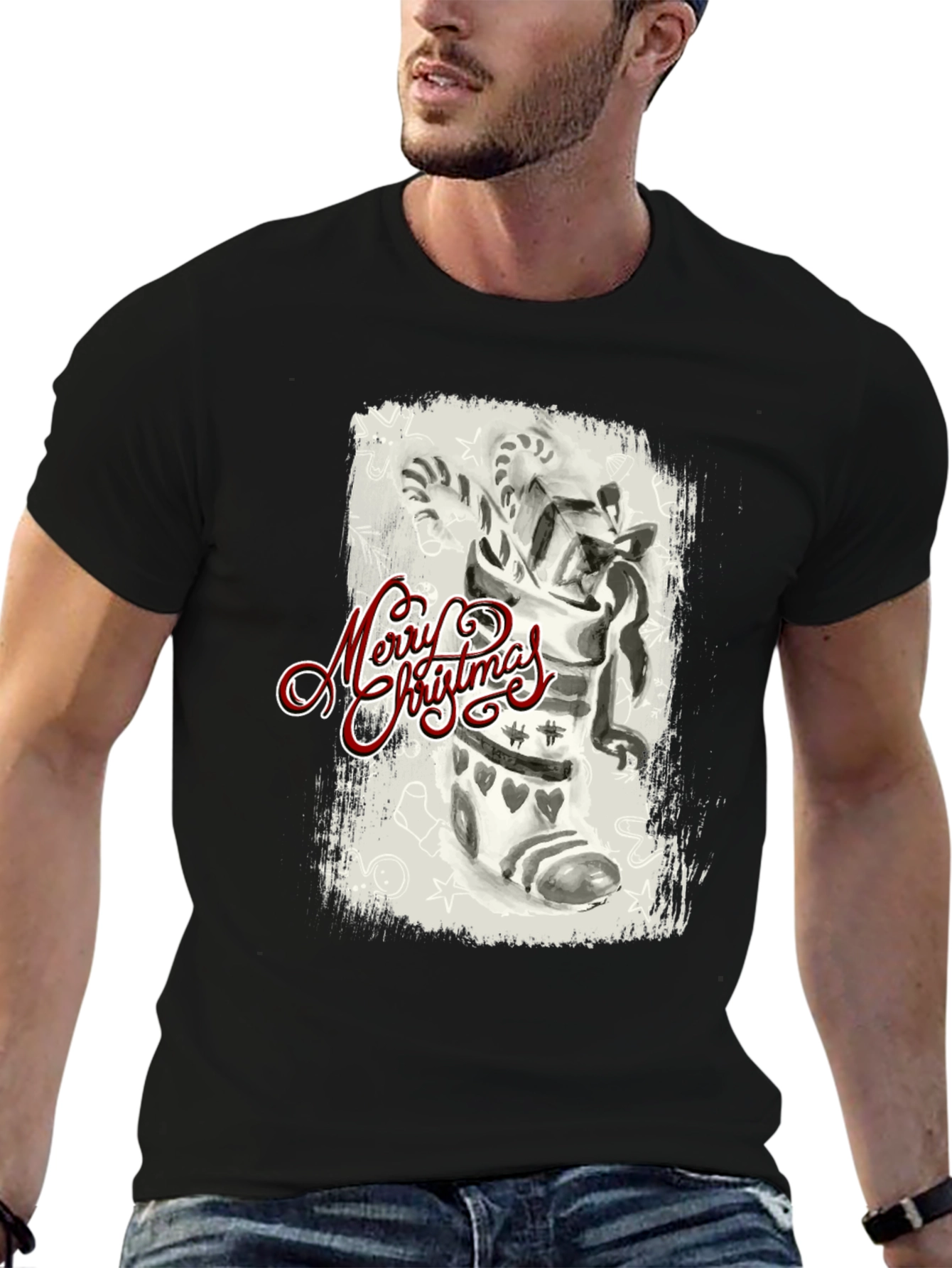 Christmas Stocking Graphic T-Shirt