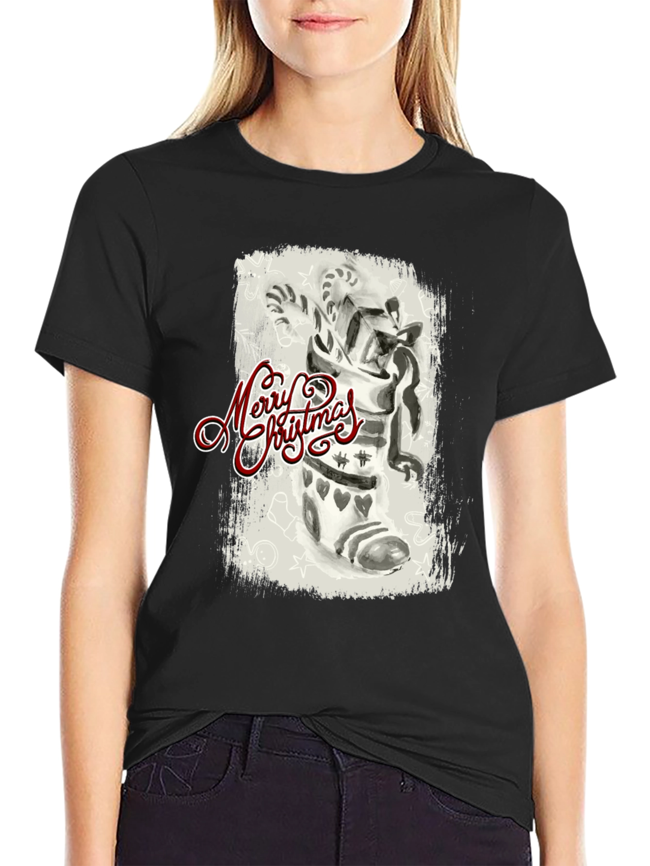 Christmas Stocking Graphic T-Shirt