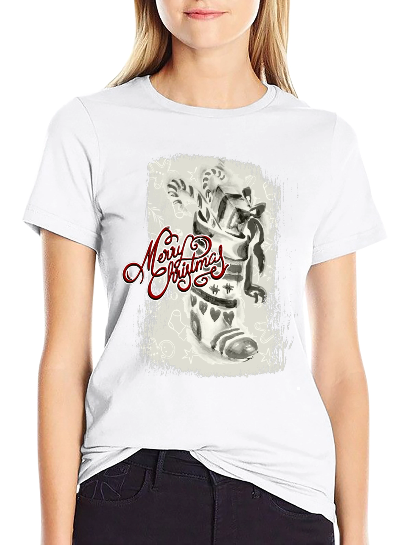 Christmas Stocking Graphic T-Shirt