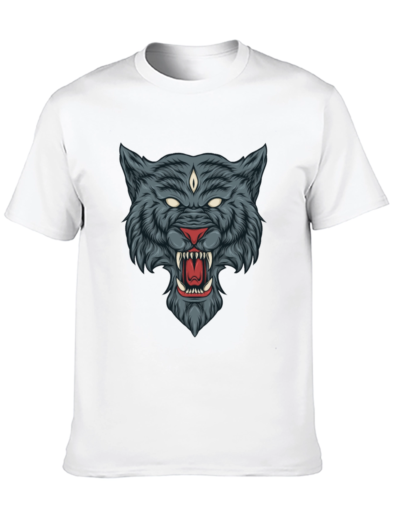 Mystic Wolf Graphic Tee - Black