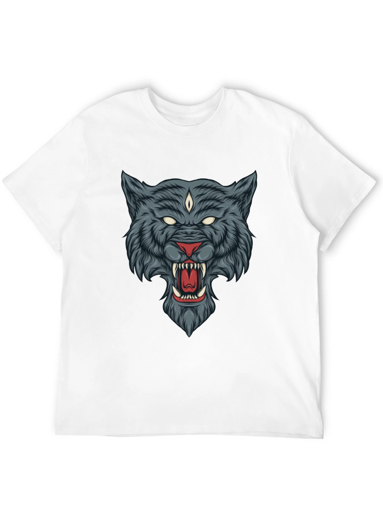 Mystic Wolf Graphic Tee - Black
