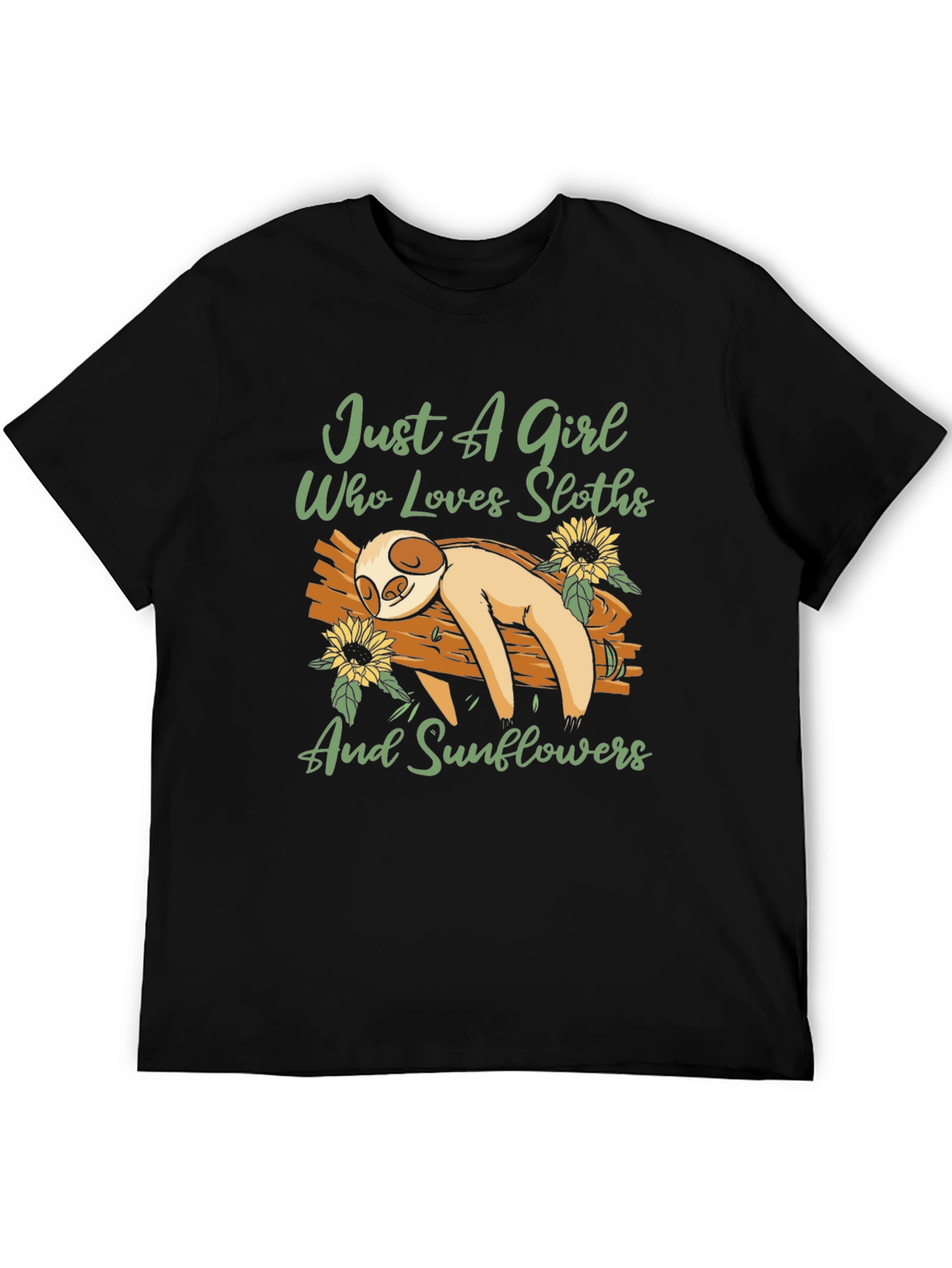 Sloth & Sunflower Graphic T-Shirt