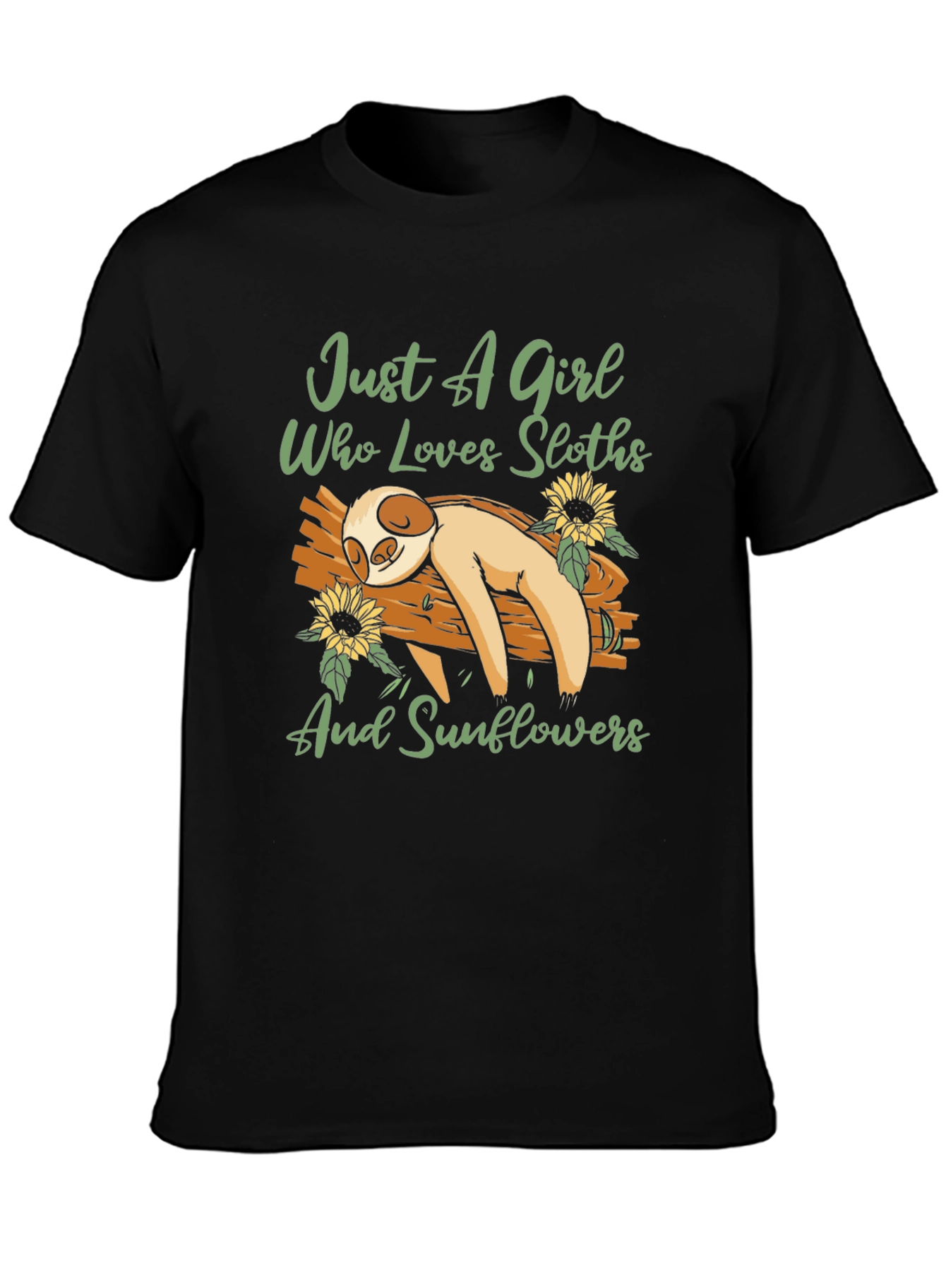 Sloth & Sunflower Graphic T-Shirt