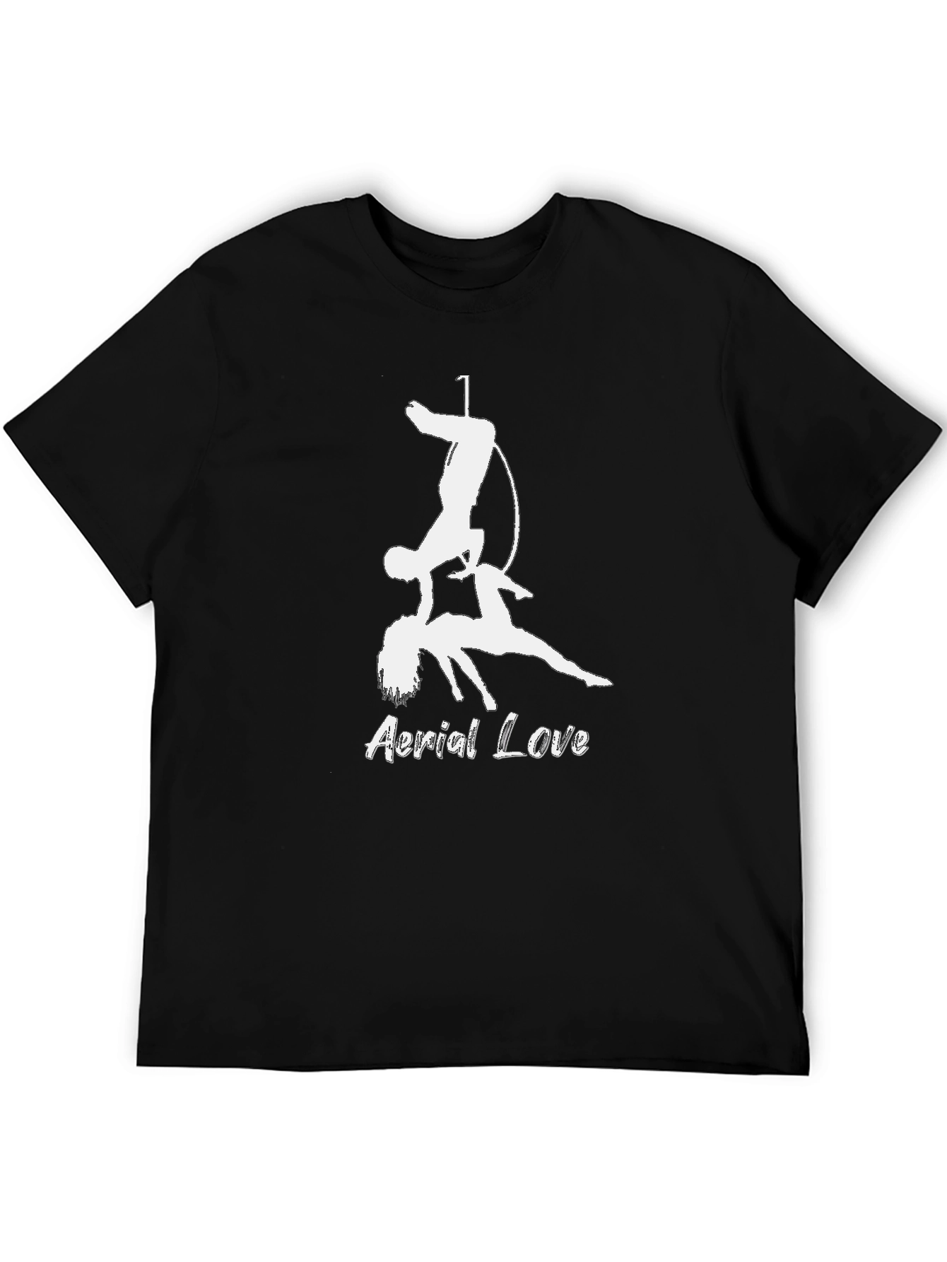 Aerial Love Graphic T-Shirt Black Cotton